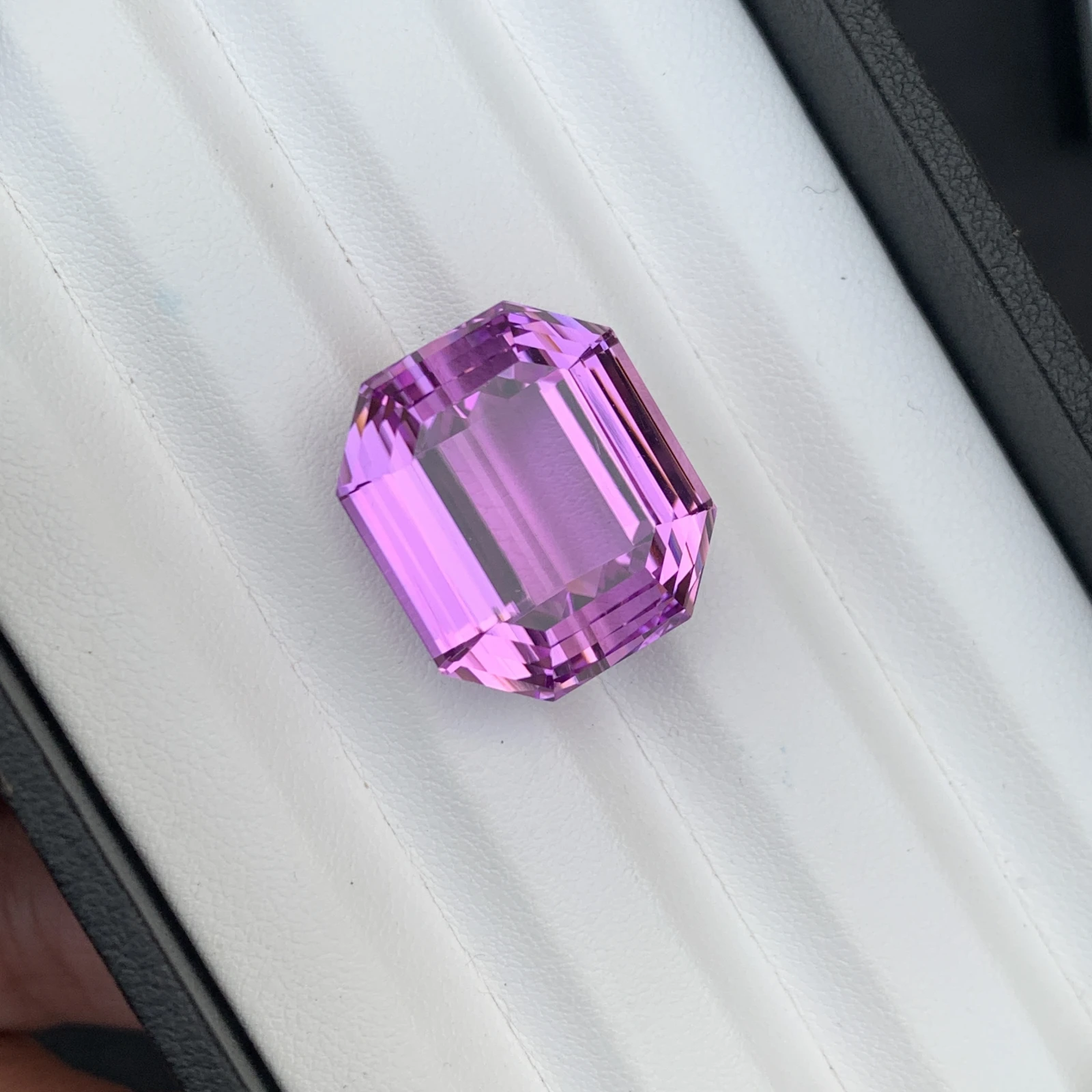Natural Purple Kunzite 51.45 Carat Faceted Octagon Shape Loose Gemstone