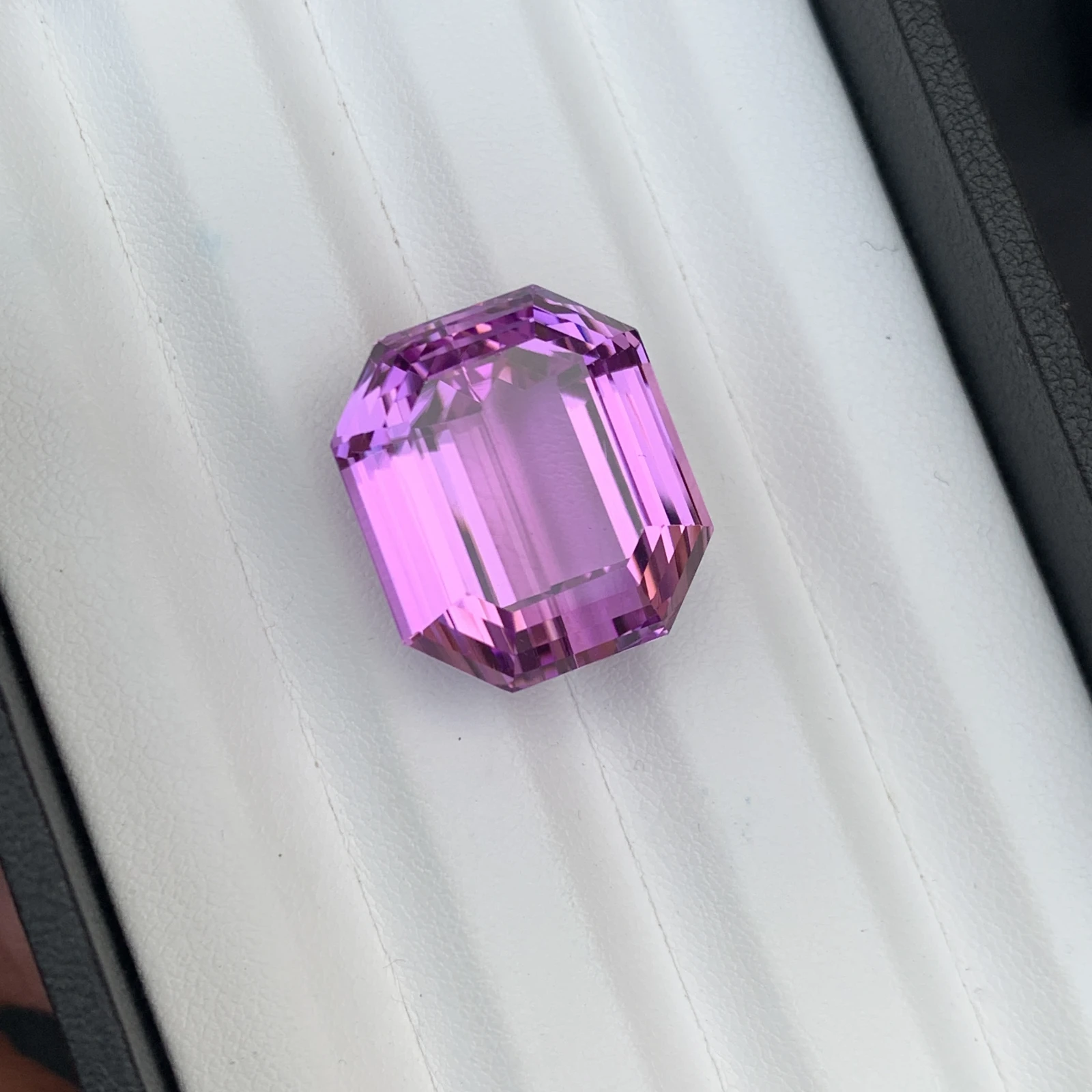 Natural Purple Kunzite 51.45 Carat Faceted Octagon Shape Loose Gemstone