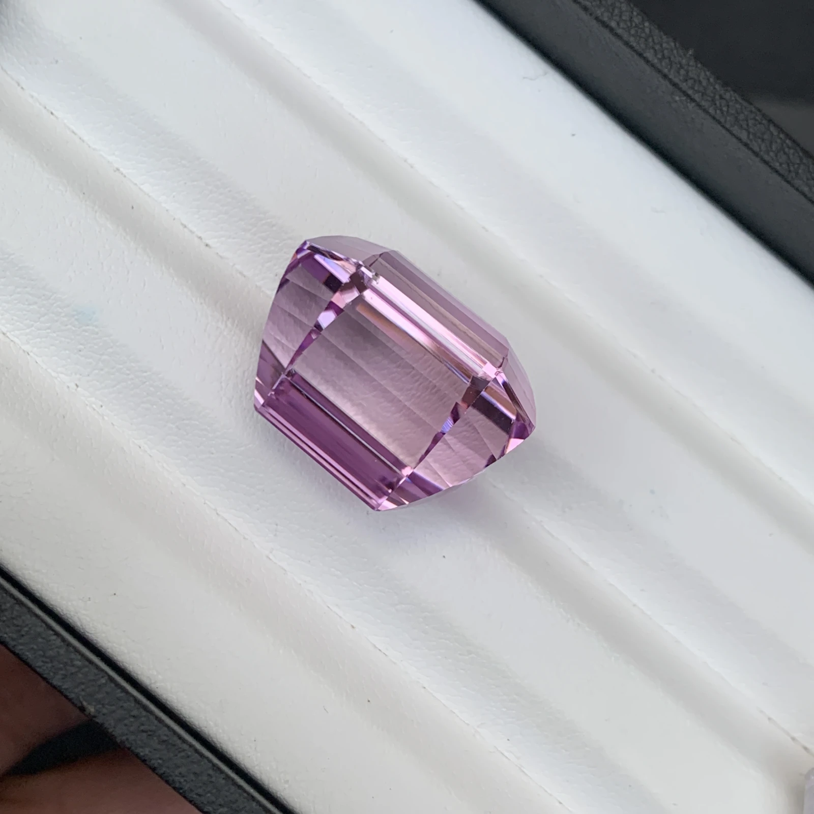 Natural Purple Kunzite 51.45 Carat Faceted Octagon Shape Loose Gemstone
