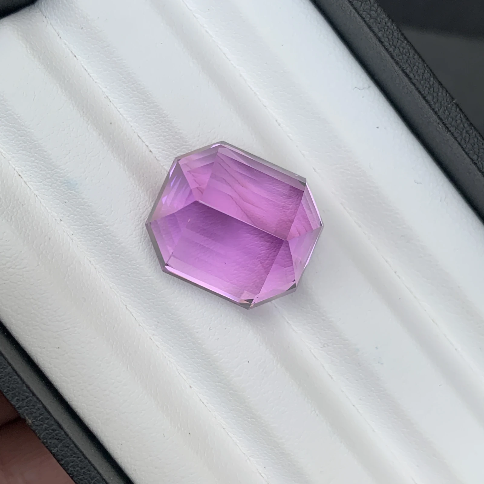 Natural Purple Kunzite 51.45 Carat Faceted Octagon Shape Loose Gemstone