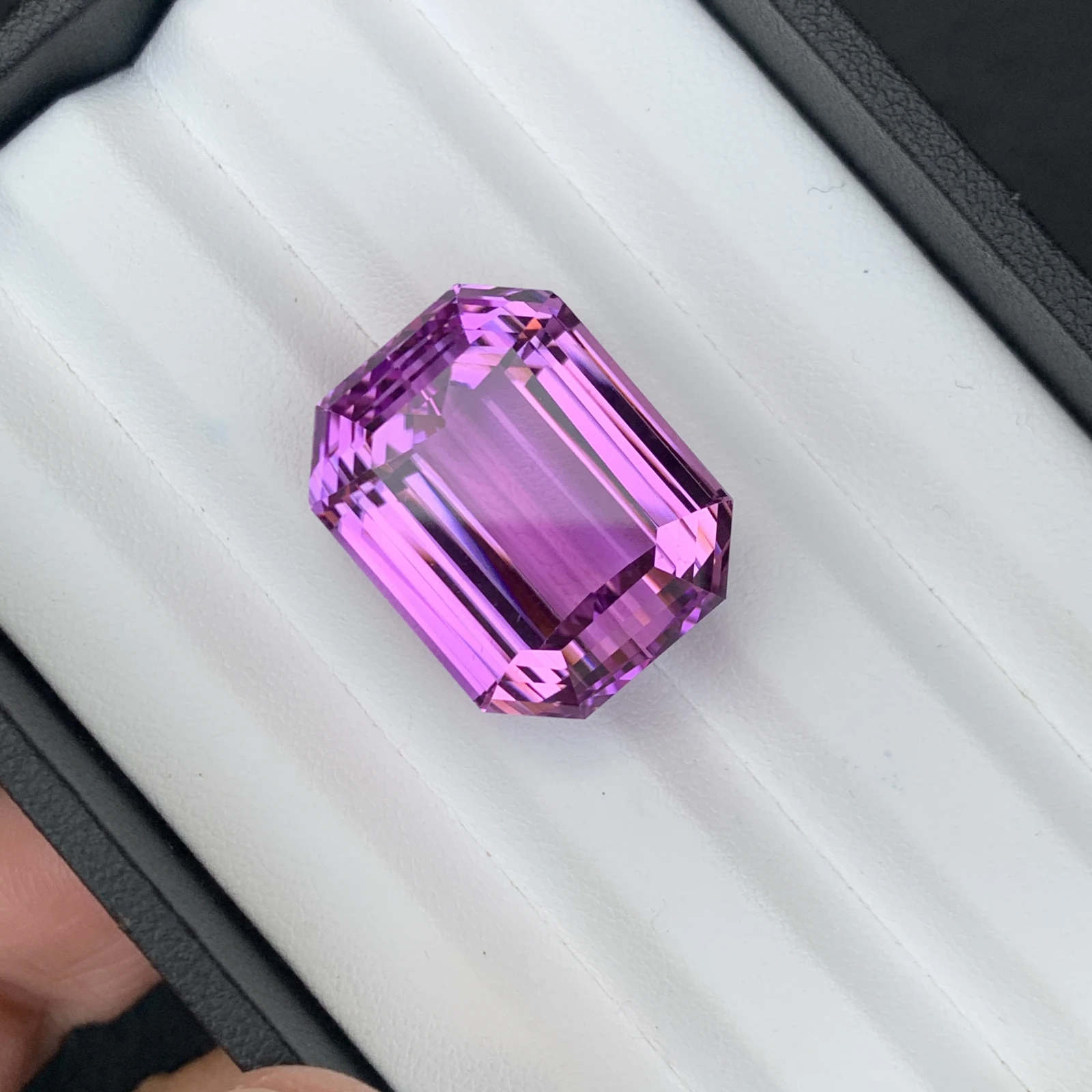 Natural Purple Kunzite 62.40 Carat Faceted Emerald Loose Gemstone