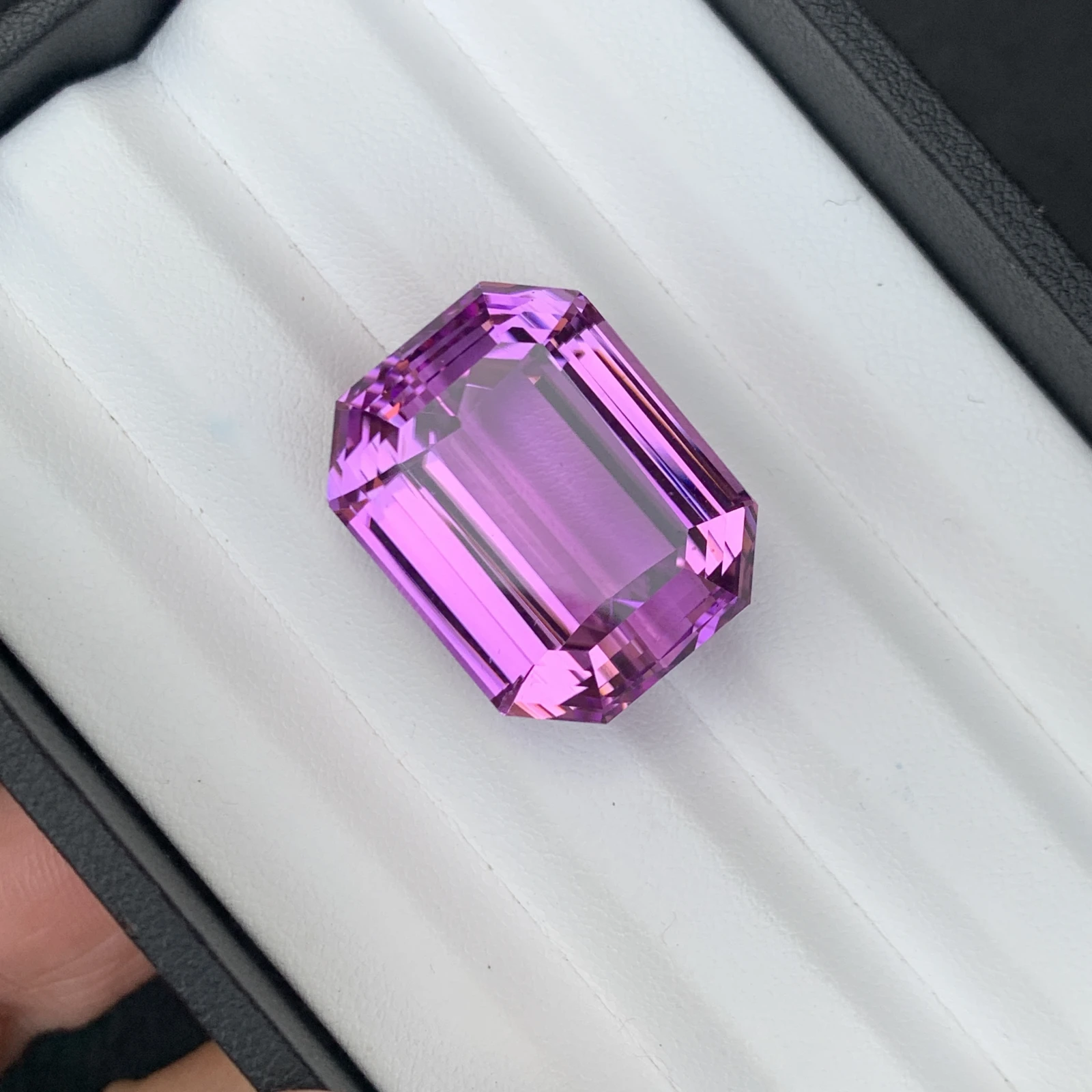 Natural Purple Kunzite 62.40 Carat Faceted Emerald Loose Gemstone