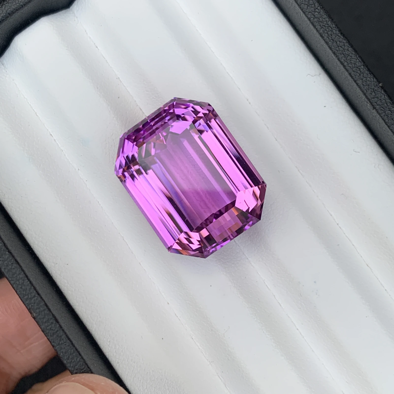 Natural Purple Kunzite 62.40 Carat Faceted Emerald Loose Gemstone