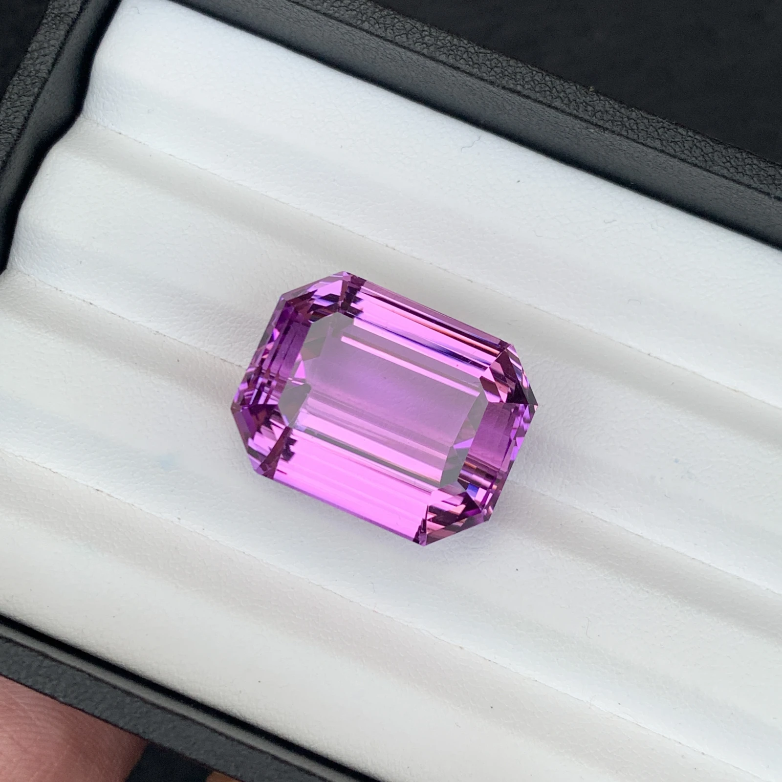 Natural Purple Kunzite 62.40 Carat Faceted Emerald Loose Gemstone