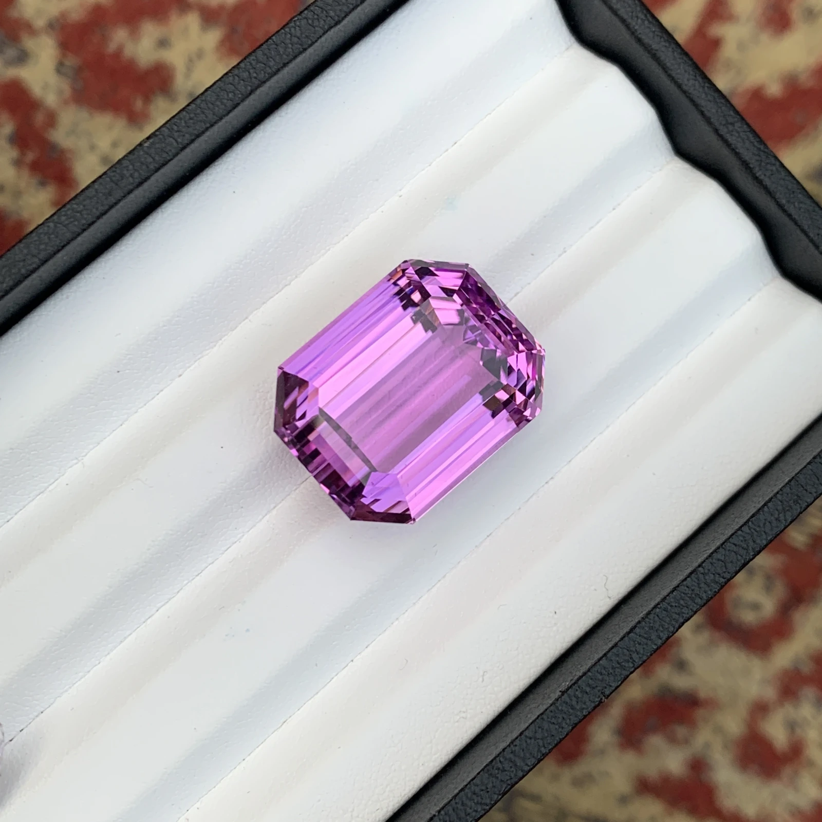 Natural Purple Kunzite 62.40 Carat Faceted Emerald Loose Gemstone