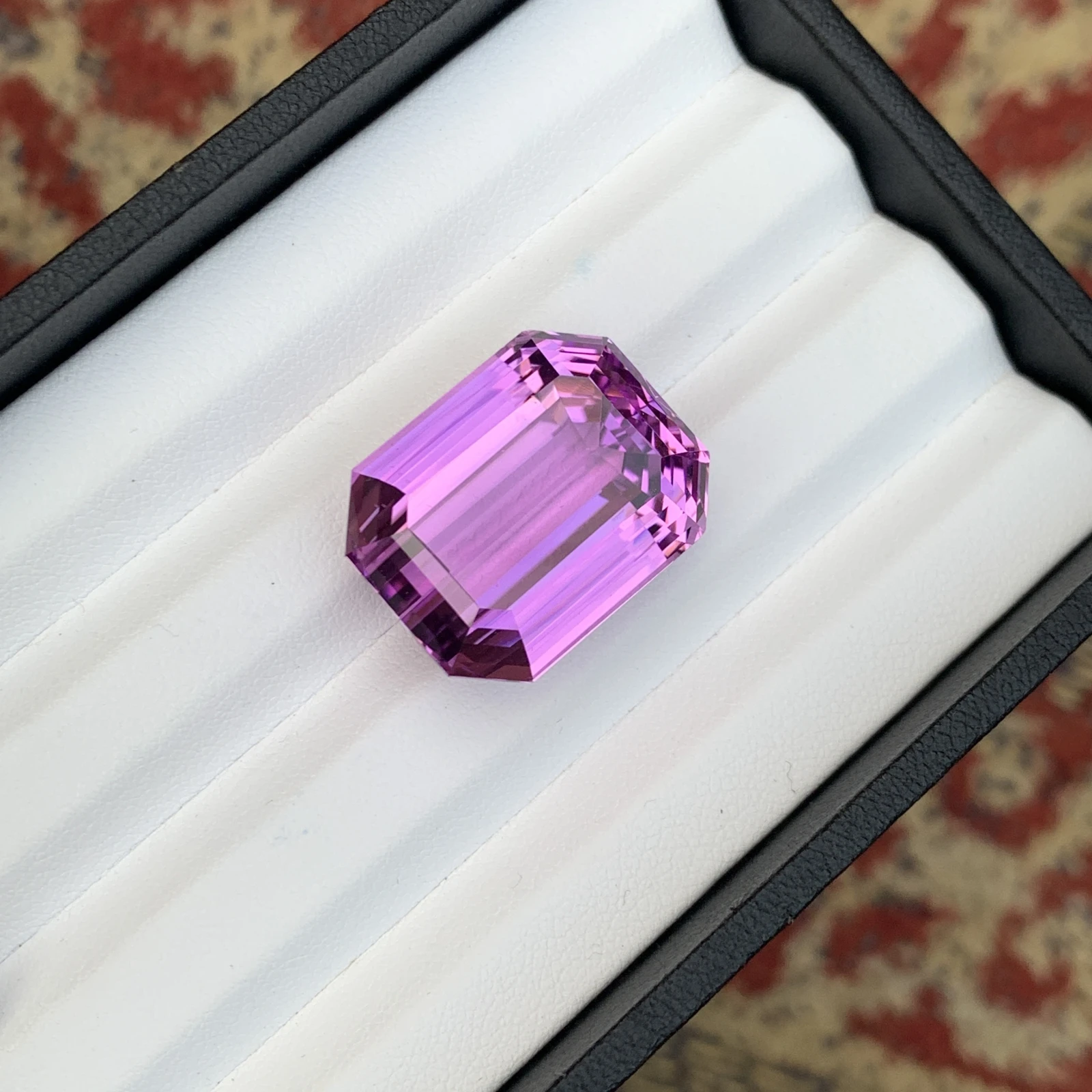 Natural Purple Kunzite 62.40 Carat Faceted Emerald Loose Gemstone