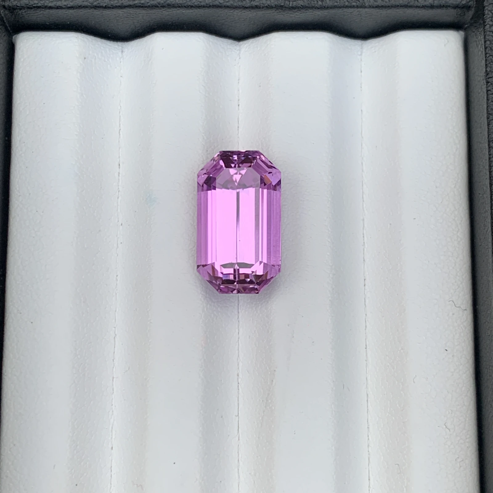 Natural Pinkish Purple Kunzite 16.03 Carat Faceted Emerald Cut Loose Gemstone