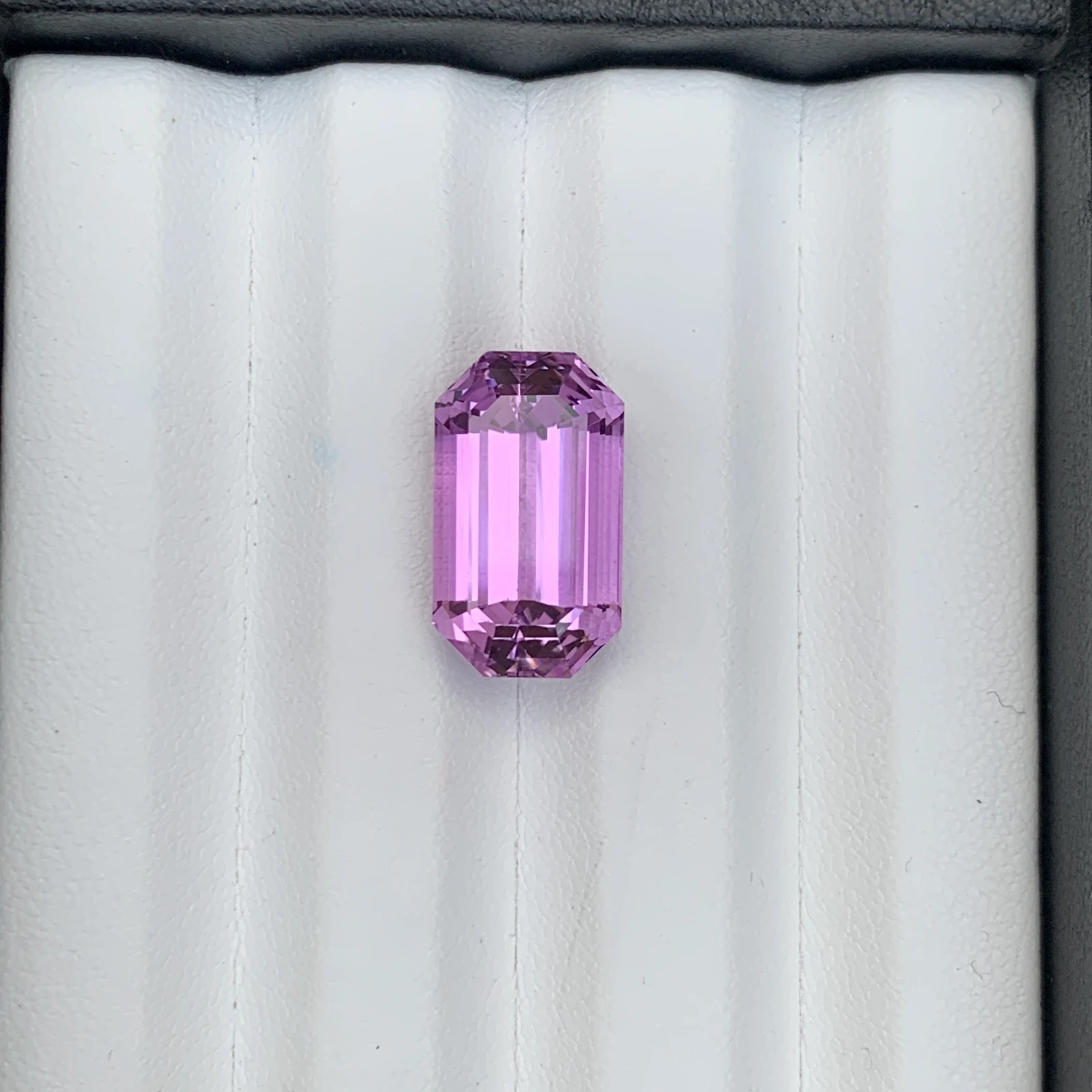 Natural Pinkish Purple Kunzite 16.03 Carat Faceted Emerald Cut Loose Gemstone