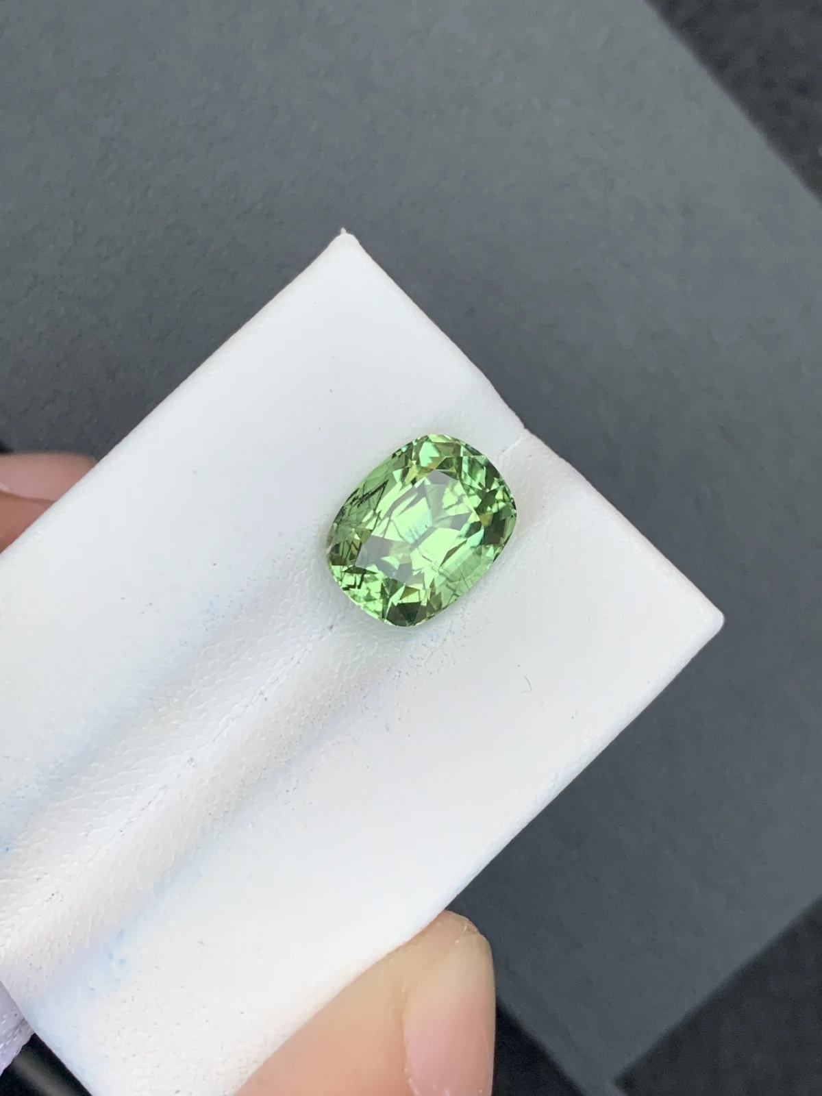 5.52 ct Natural Ludwigite Peridot Cushion Shape Loose Gemstone from Supat Valley Pakistan