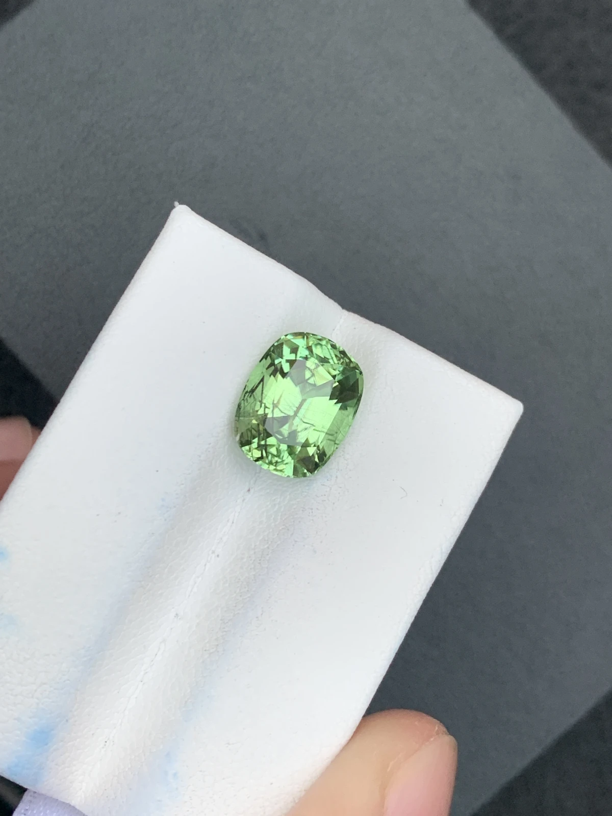 5.52 ct Natural Ludwigite Peridot Cushion Shape Loose Gemstone from Supat Valley Pakistan