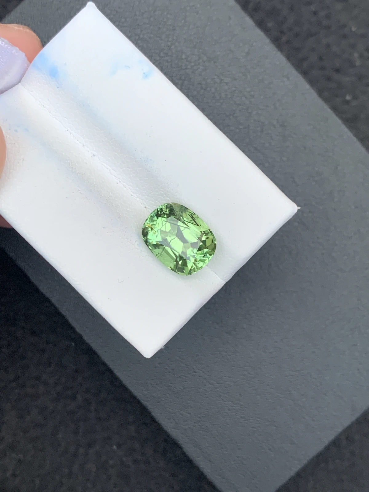 5.52 ct Natural Ludwigite Peridot Cushion Shape Loose Gemstone from Supat Valley Pakistan