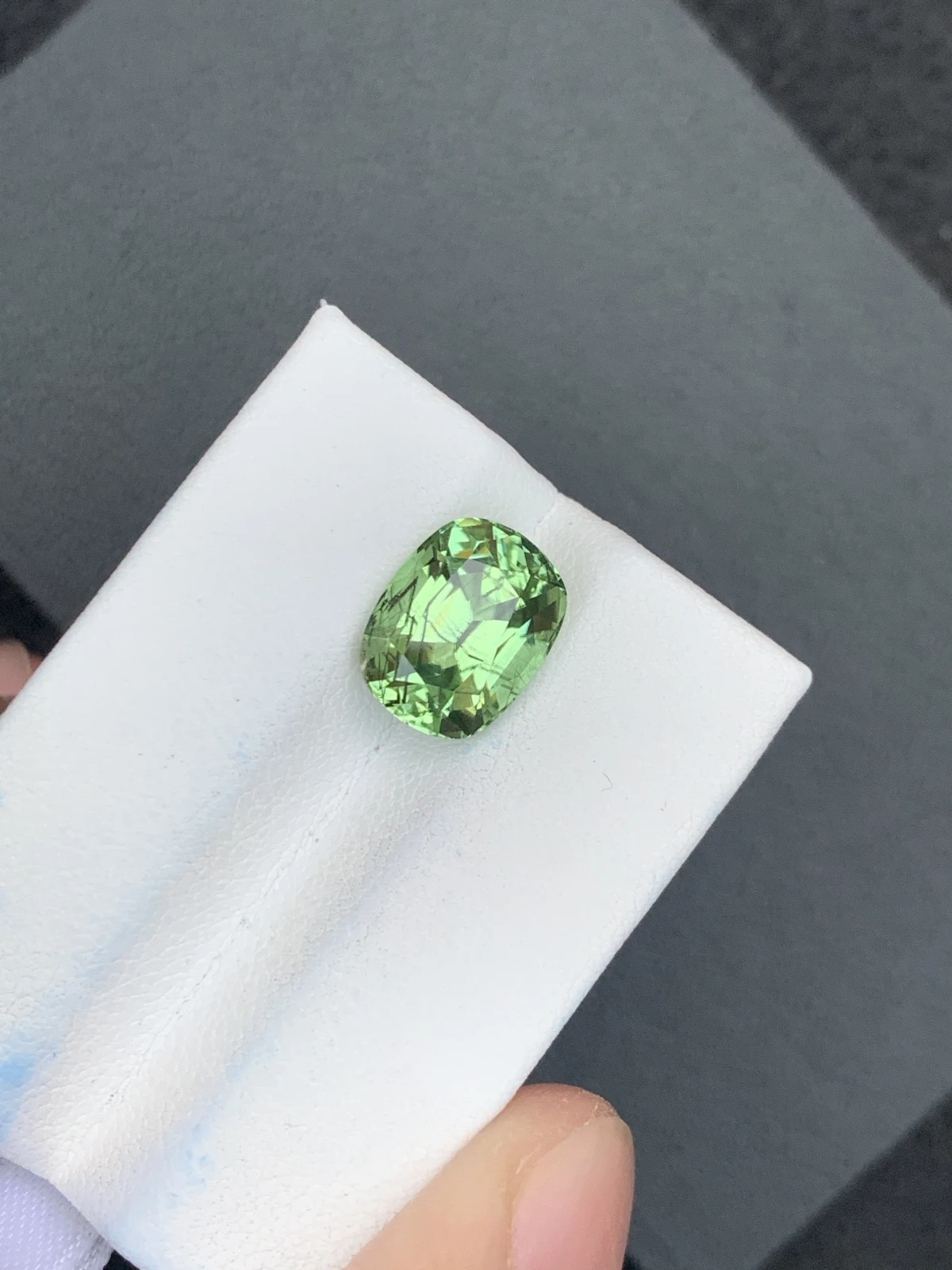 5.52 ct Natural Ludwigite Peridot Cushion Shape Loose Gemstone from Supat Valley Pakistan