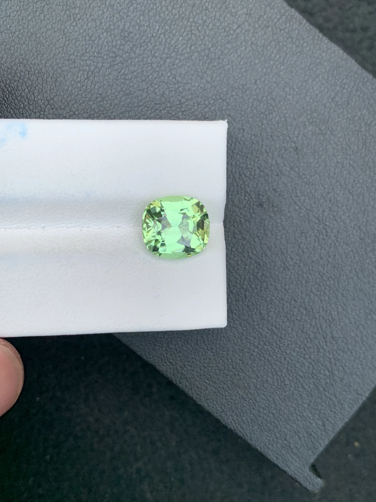 5.20 ct Natural Mint Green Peridot Cushion Shape Loose Gemstone from Supat Valley Pakistan