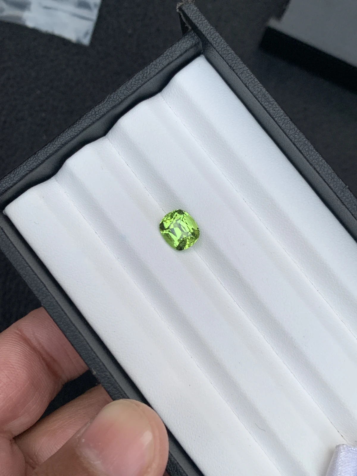 3.11 ct Natural Mint Green Peridot Cushion Shape Loose Gemstone from Supat Valley Pakistan