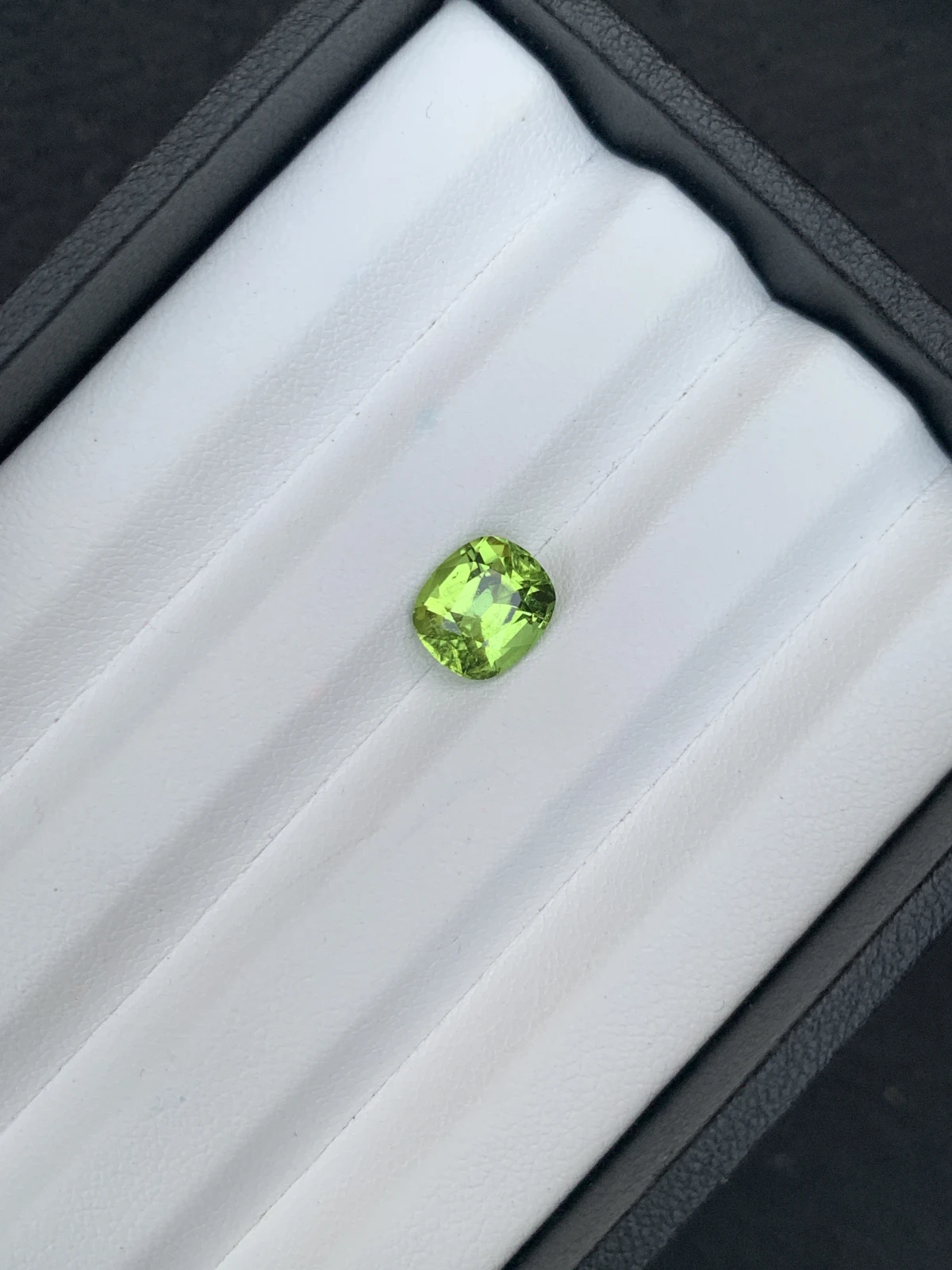 3.11 ct Natural Mint Green Peridot Cushion Shape Loose Gemstone from Supat Valley Pakistan