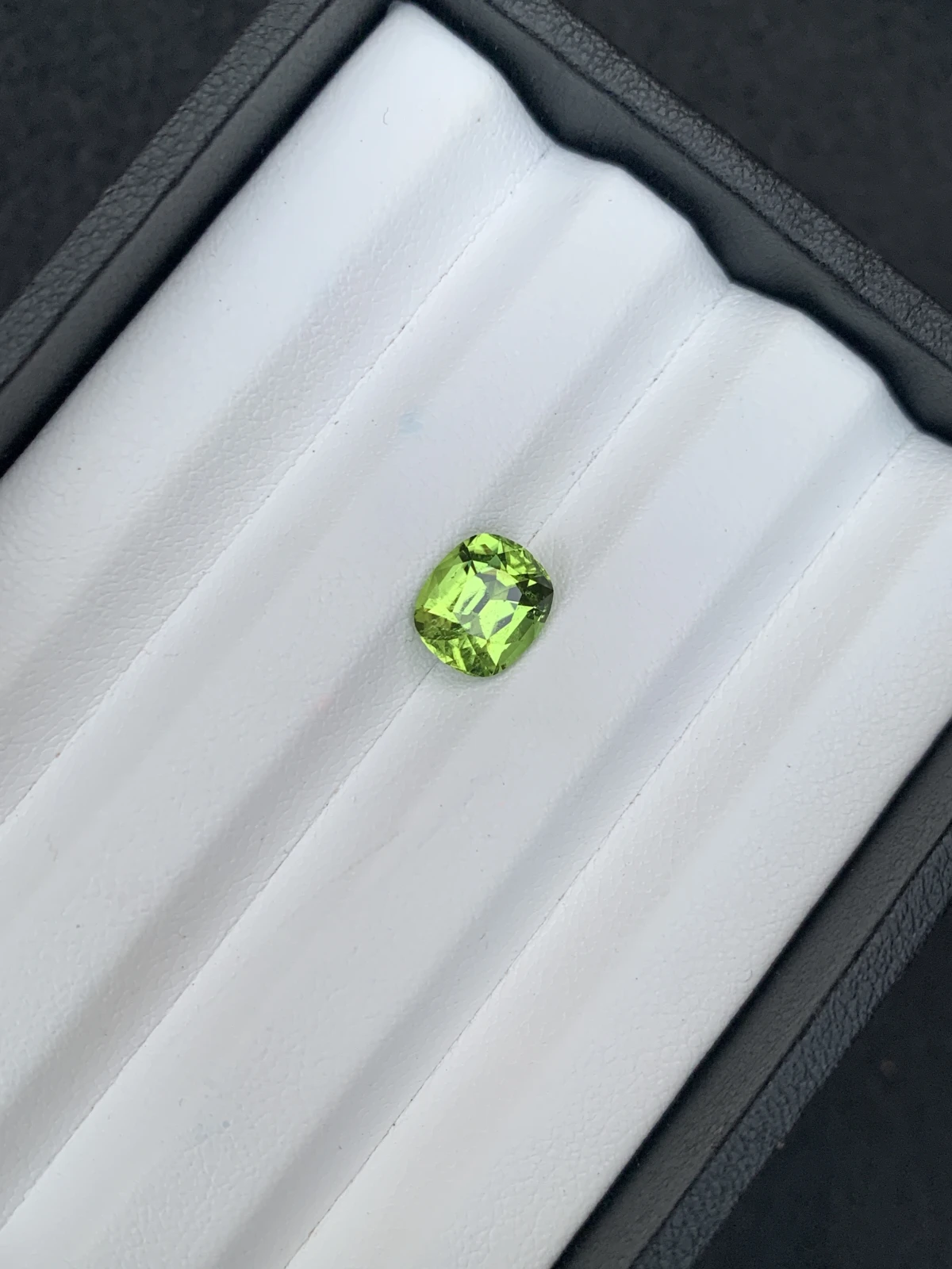 3.11 ct Natural Mint Green Peridot Cushion Shape Loose Gemstone from Supat Valley Pakistan