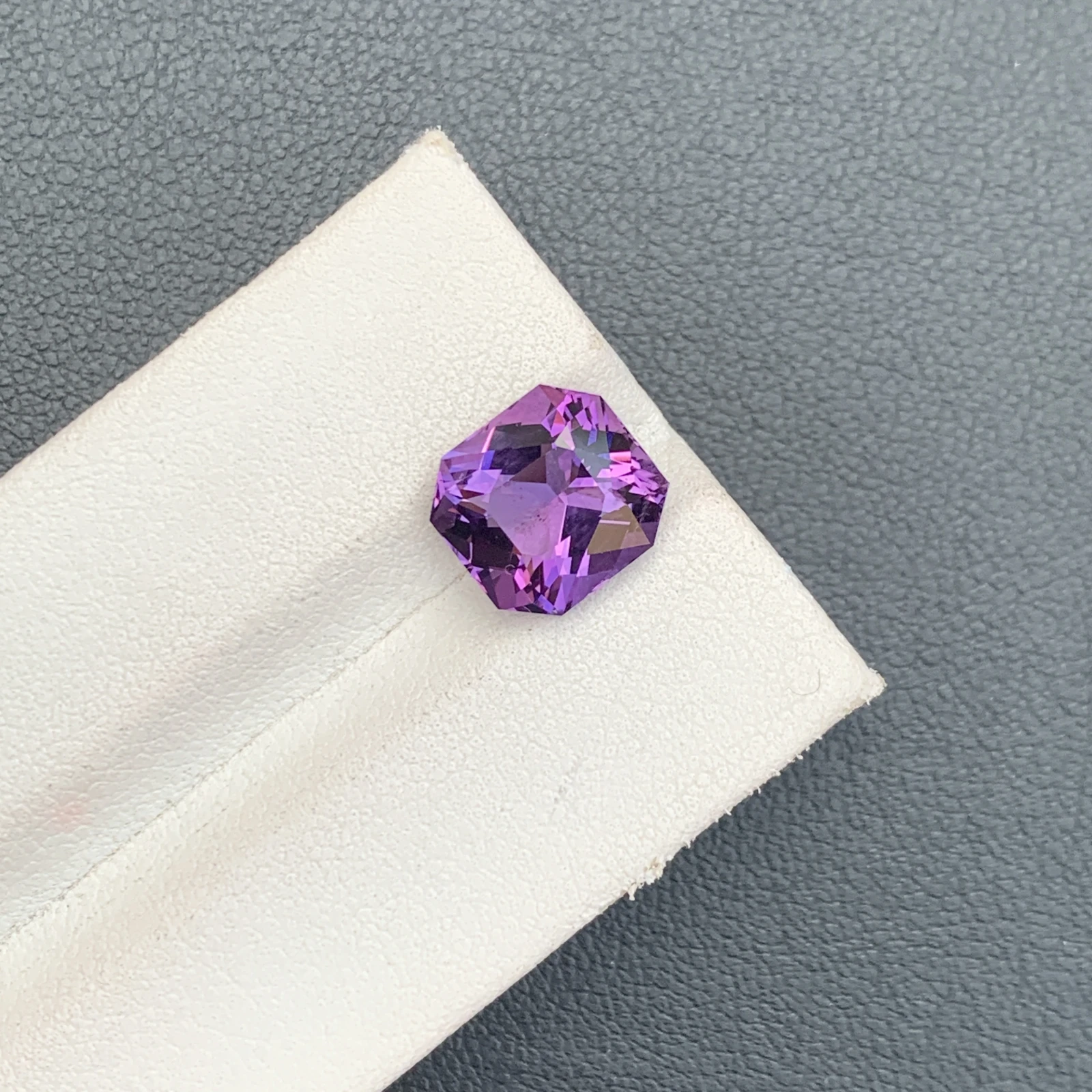 Natural Purple Amethyst 3.75 Carat Fancy Octagon Shape Loose Gemstone