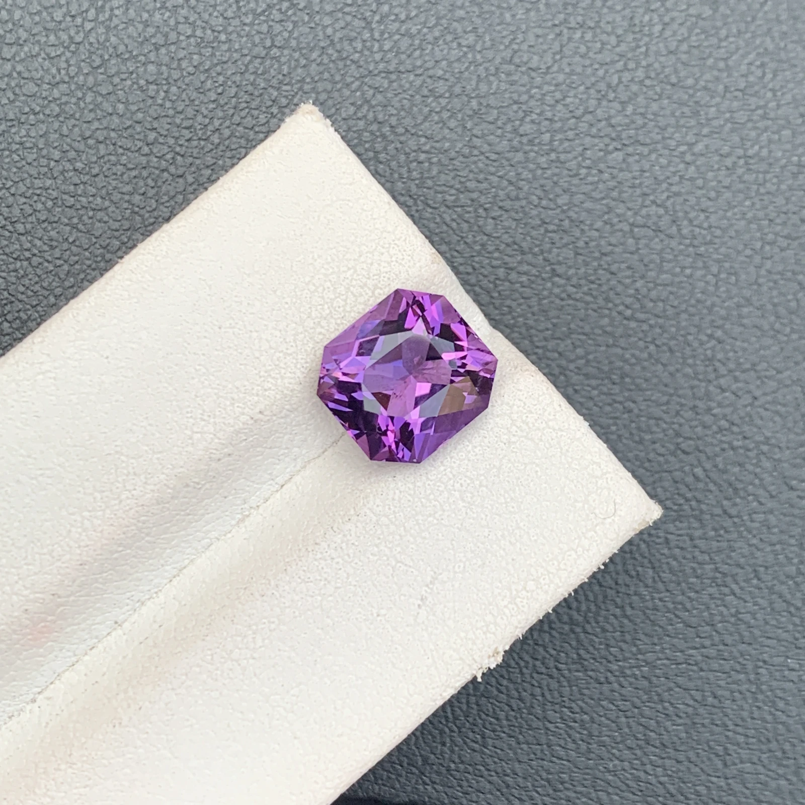 Natural Purple Amethyst 3.75 Carat Fancy Octagon Shape Loose Gemstone