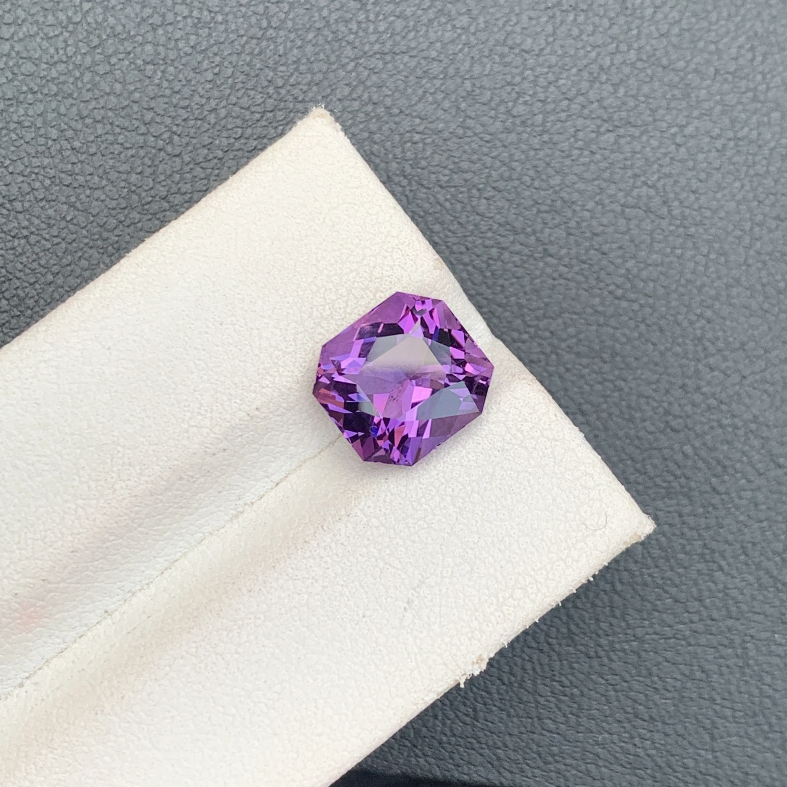 Natural Purple Amethyst 3.75 Carat Fancy Octagon Shape Loose Gemstone