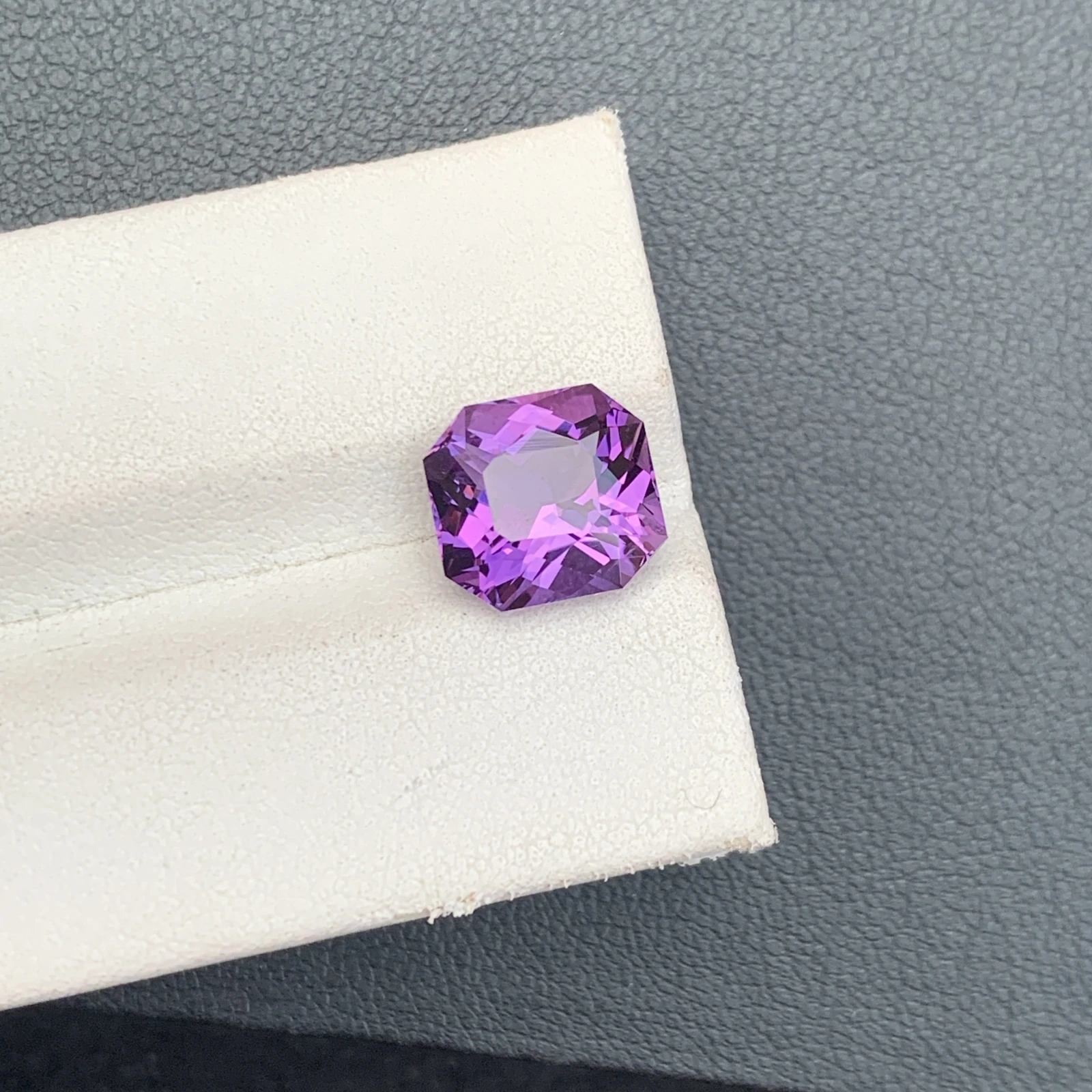 Natural Purple Amethyst 3.75 Carat Fancy Octagon Shape Loose Gemstone