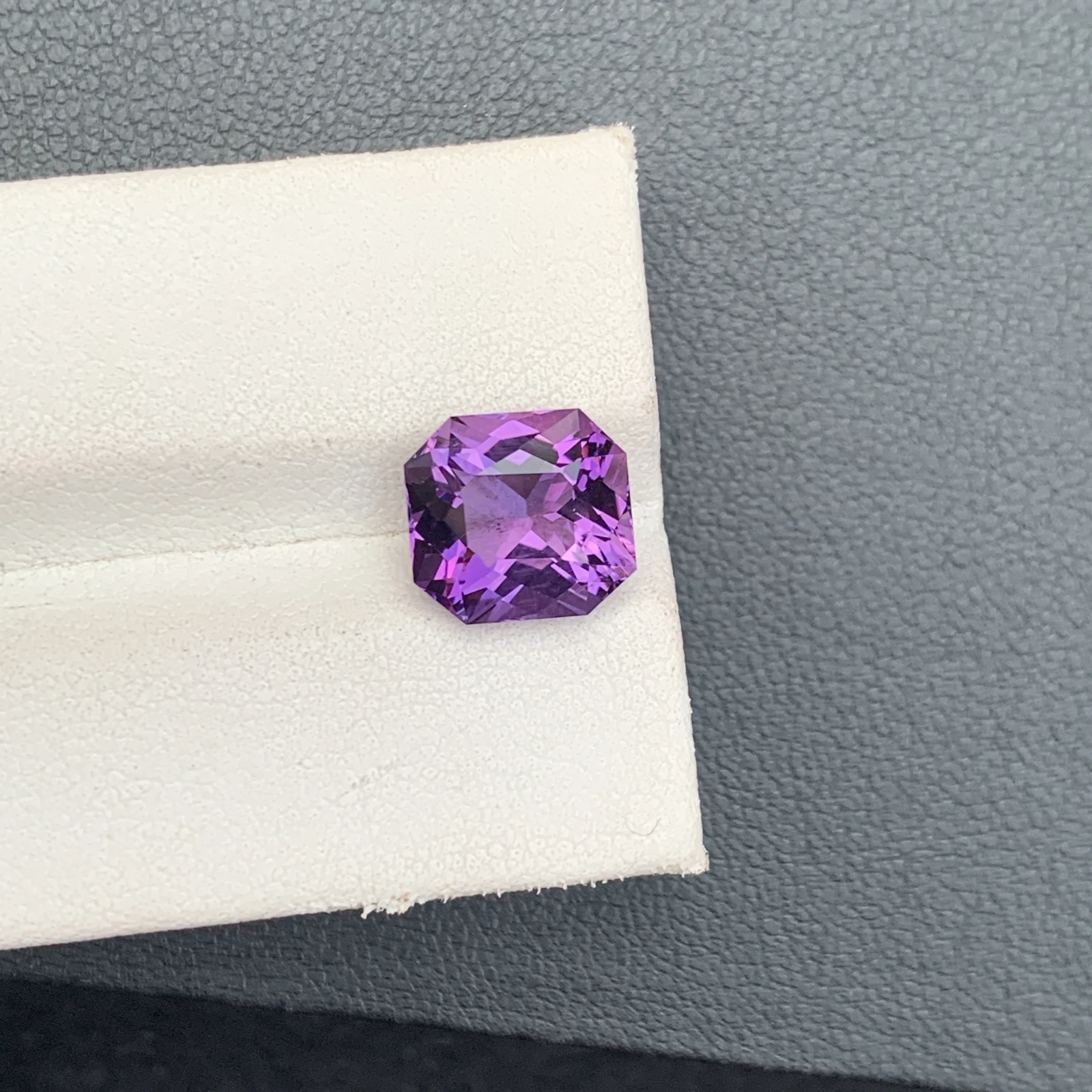 Natural Purple Amethyst 3.75 Carat Fancy Octagon Shape Loose Gemstone