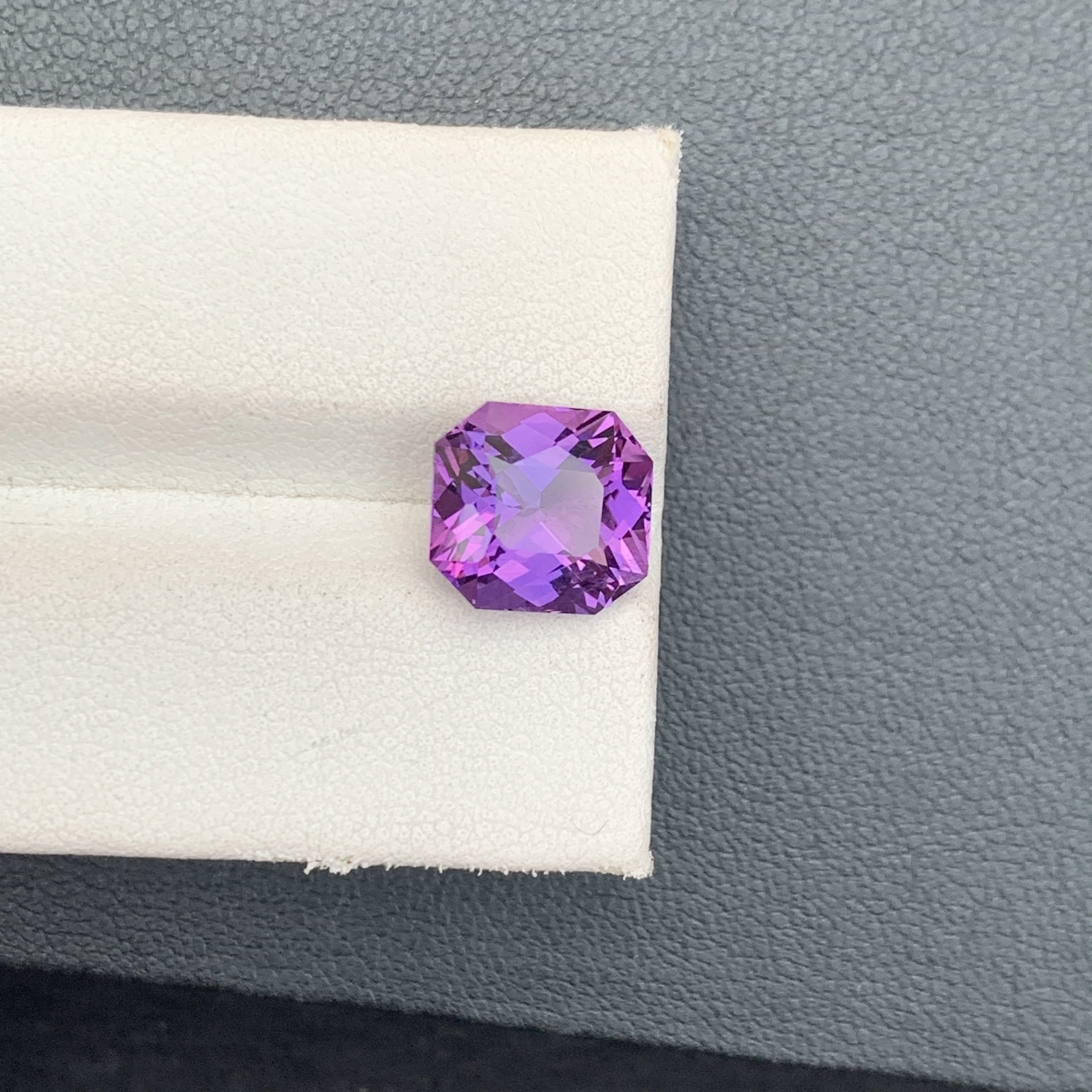 Natural Purple Amethyst 3.75 Carat Fancy Octagon Shape Loose Gemstone