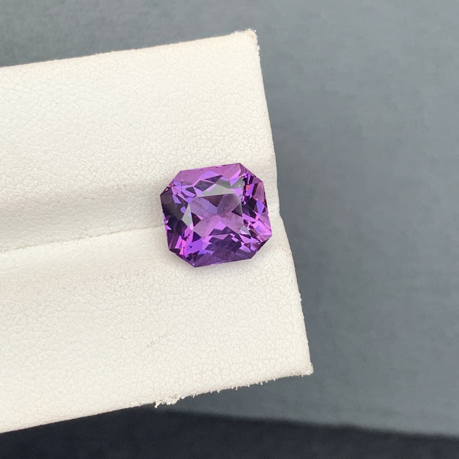 Natural Purple Amethyst 3.75 Carat Fancy Octagon Shape Loose Gemstone