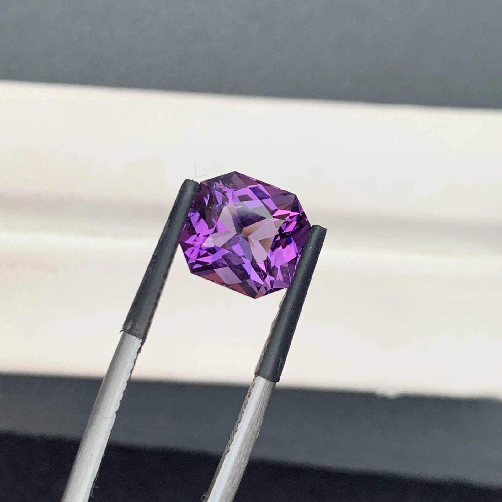 Natural Purple Amethyst 3.75 Carat Fancy Octagon Shape Loose Gemstone