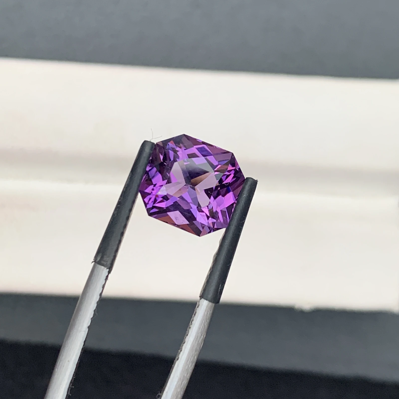 Natural Purple Amethyst 3.75 Carat Fancy Octagon Shape Loose Gemstone