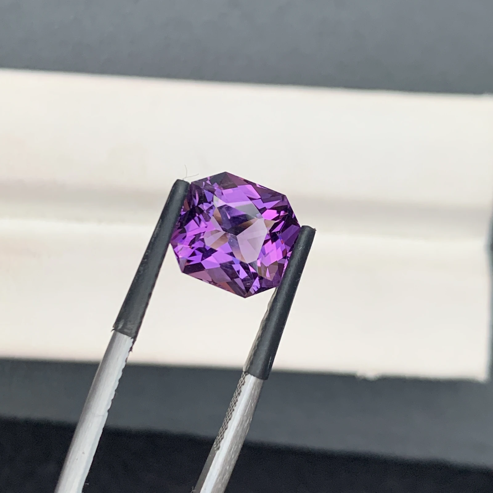 Natural Purple Amethyst 3.75 Carat Fancy Octagon Shape Loose Gemstone