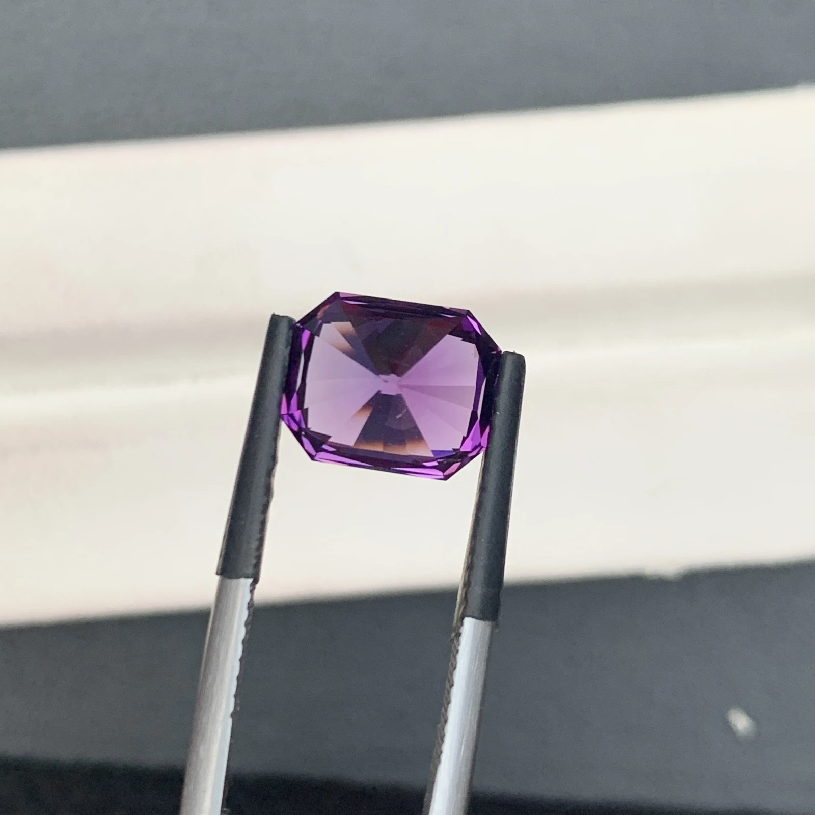 Natural Purple Amethyst 3.86 Carat Fancy Cut Octagon Shape Loose Gemstone