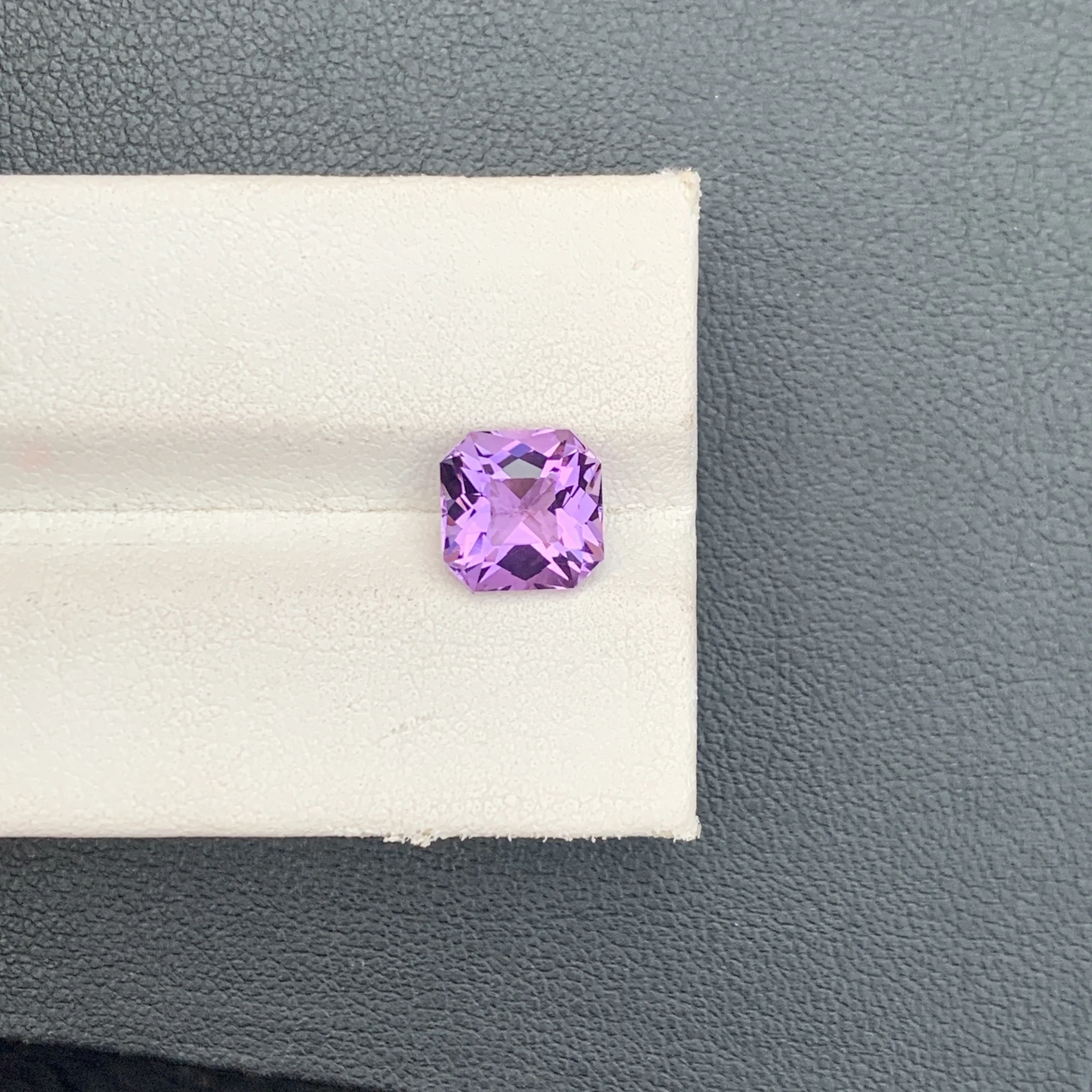 Natural Purple Amethyst 2.37 Carat Faceted Fancy Cut Octagon Shape Loose Gemstone
