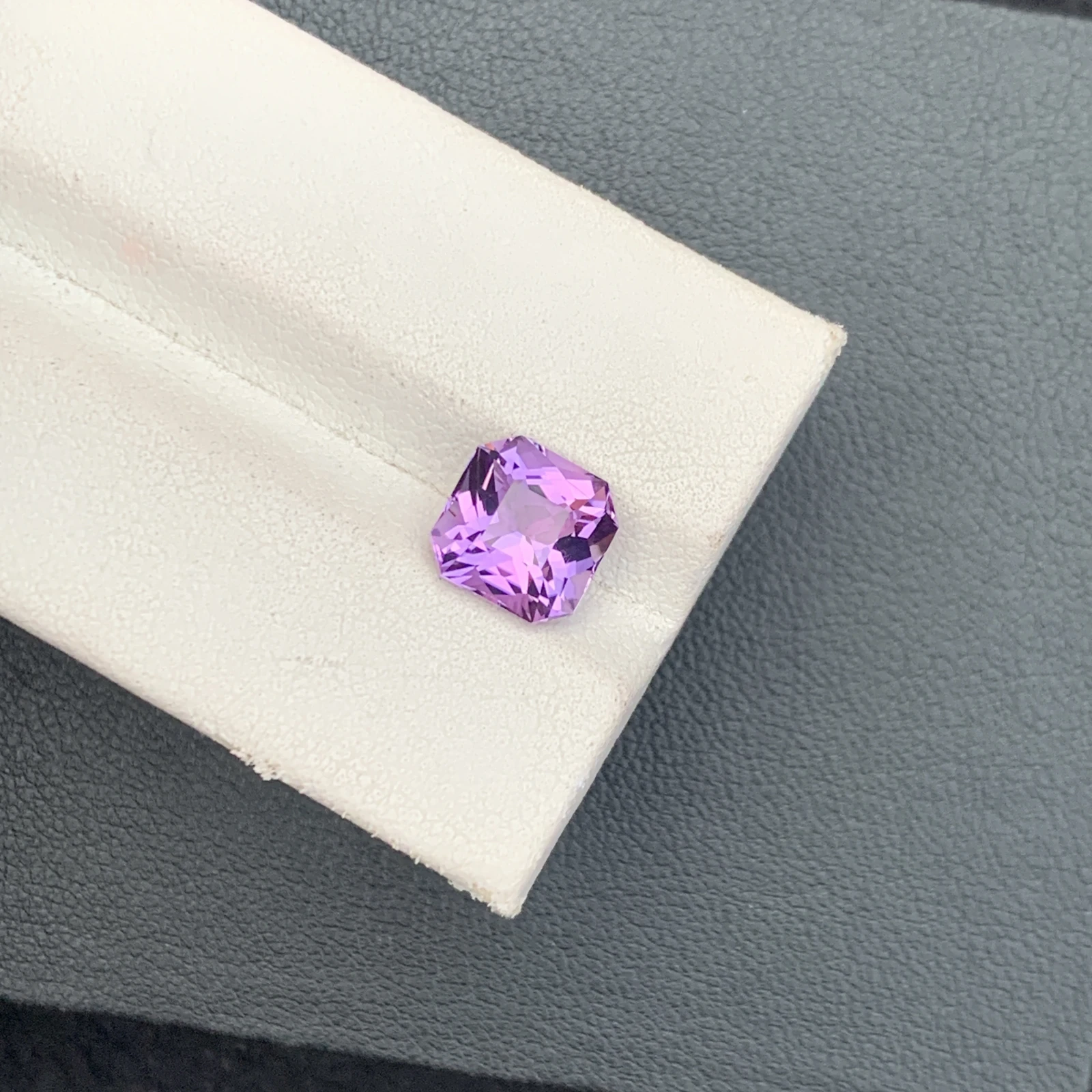 Natural Purple Amethyst 2.37 Carat Faceted Fancy Cut Octagon Shape Loose Gemstone