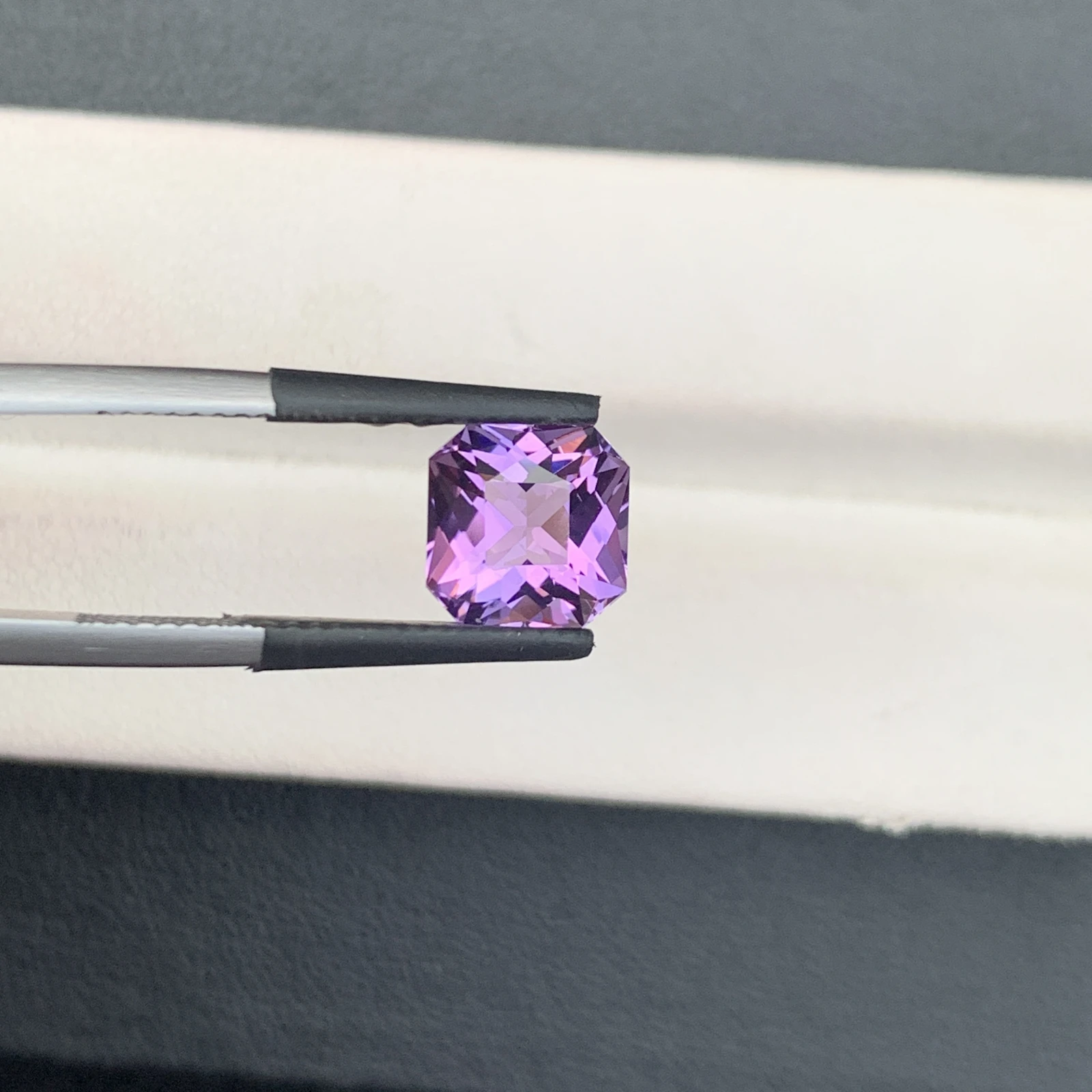 Natural Purple Amethyst 2.37 Carat Faceted Fancy Cut Octagon Shape Loose Gemstone