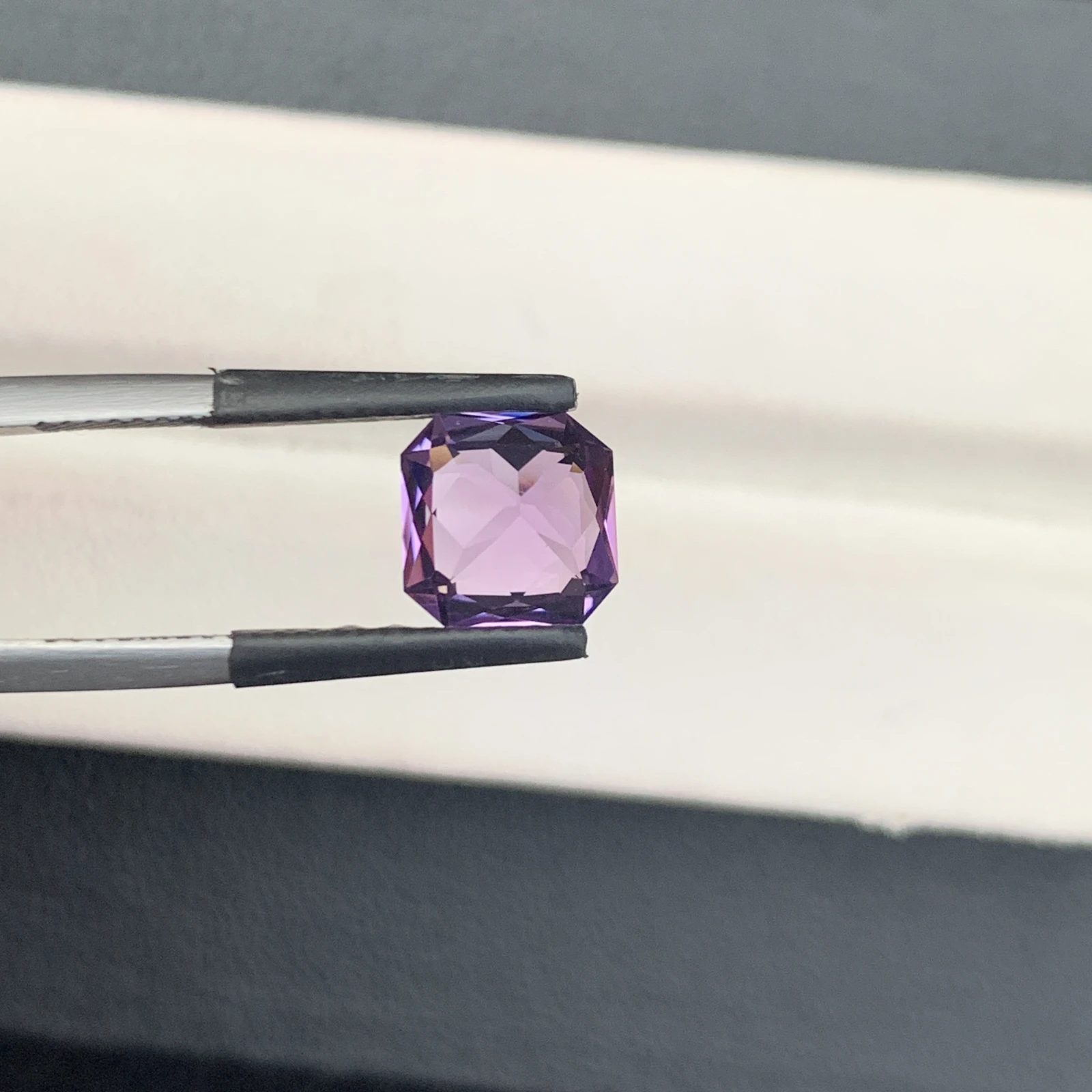 Natural Purple Amethyst 2.37 Carat Faceted Fancy Cut Octagon Shape Loose Gemstone