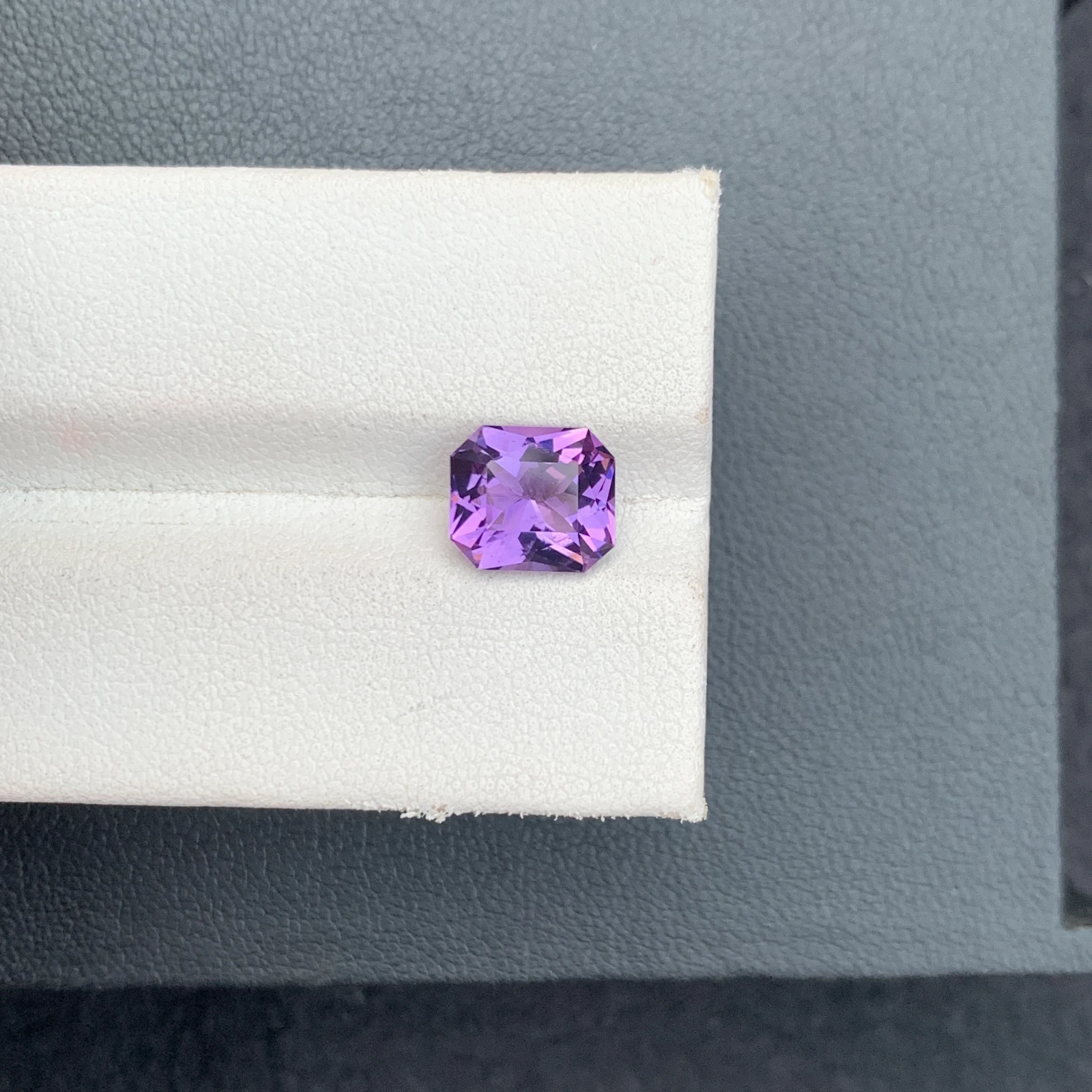 Natural Purple Amethyst 2.12 carat Faceted Octagon Fancy Cut Loose Gemstone