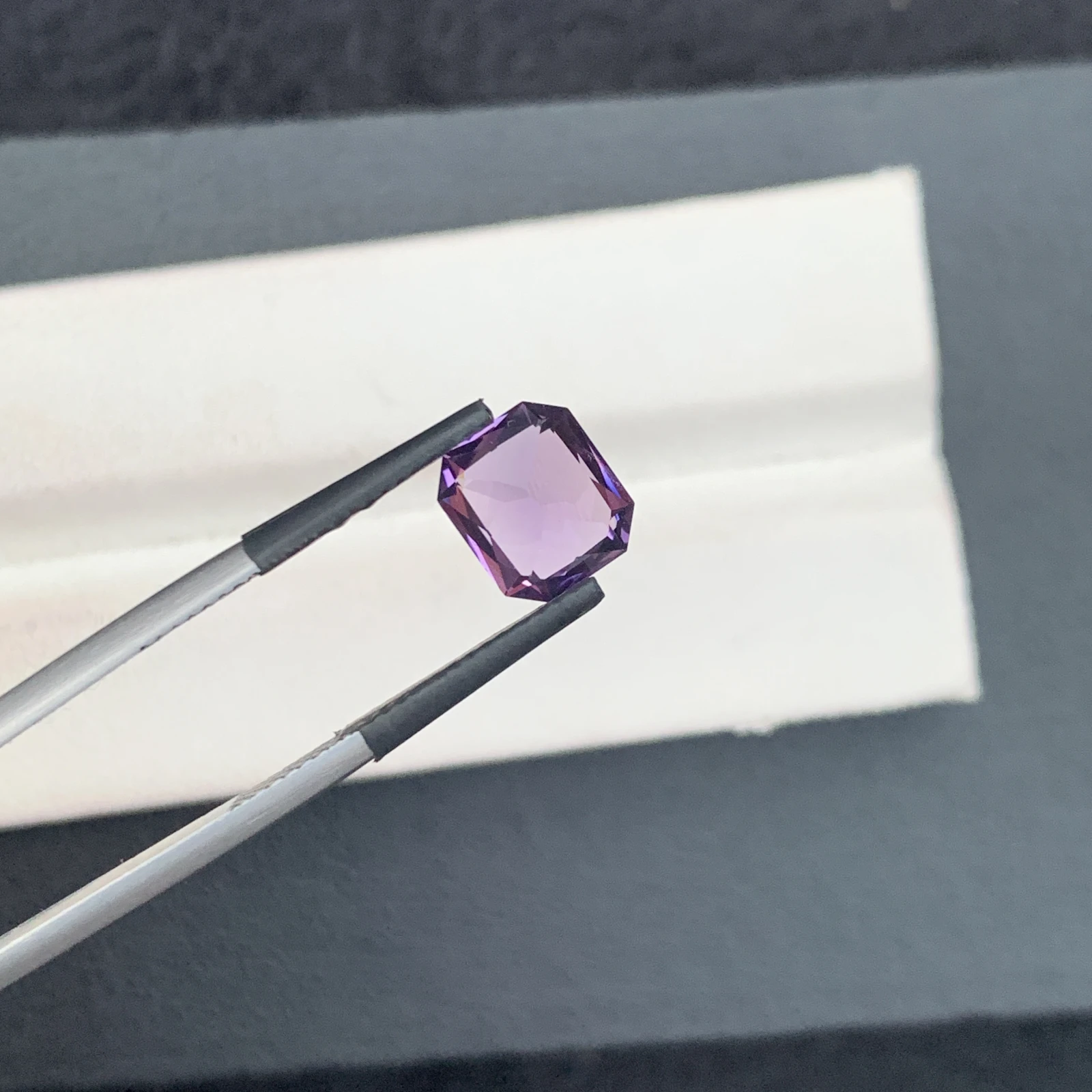 Natural Purple Amethyst 2.12 carat Faceted Octagon Fancy Cut Loose Gemstone