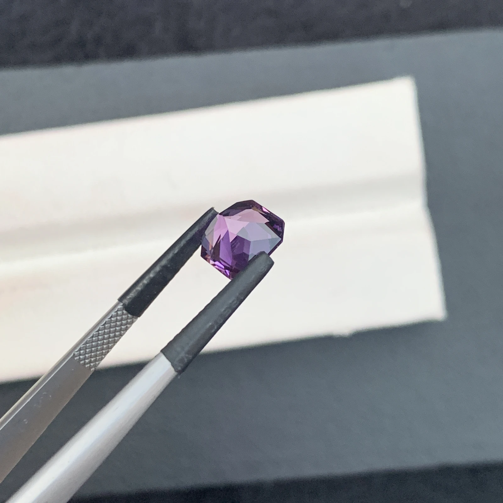 Natural Purple Amethyst 2.12 carat Faceted Octagon Fancy Cut Loose Gemstone