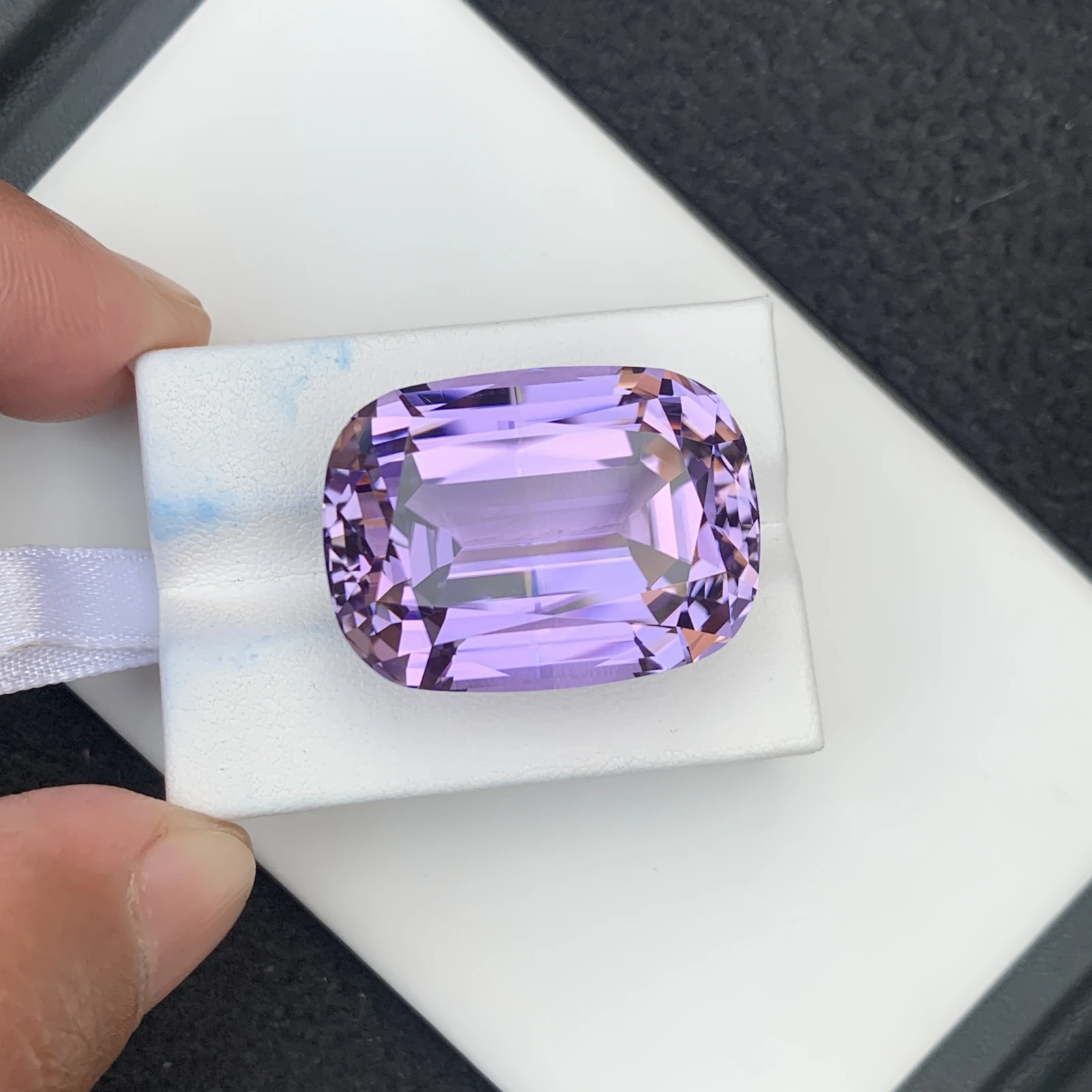 95.24 carat Unheated Natural Purple Kunizte Cushion Shape Loose Gemstone from Afghanisan