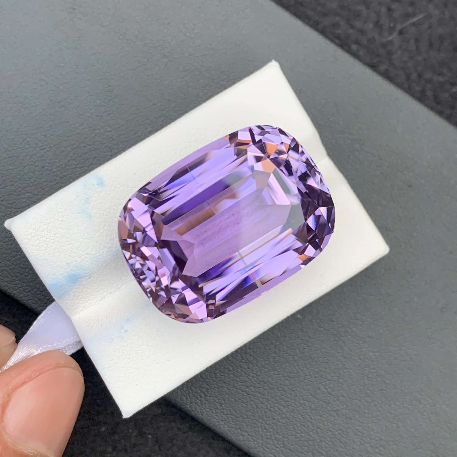 95.24 carat Unheated Natural Purple Kunizte Cushion Shape Loose Gemstone from Afghanisan