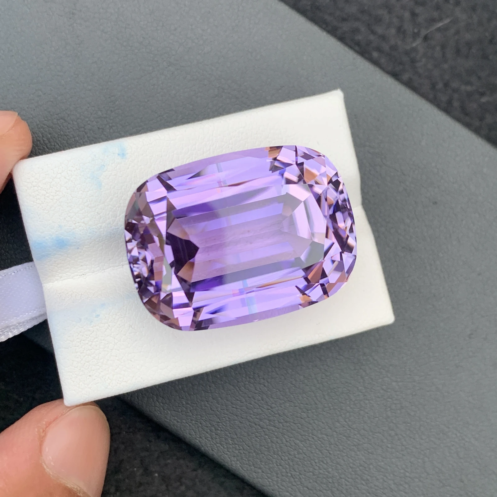 95.24 carat Unheated Natural Purple Kunizte Cushion Shape Loose Gemstone from Afghanisan