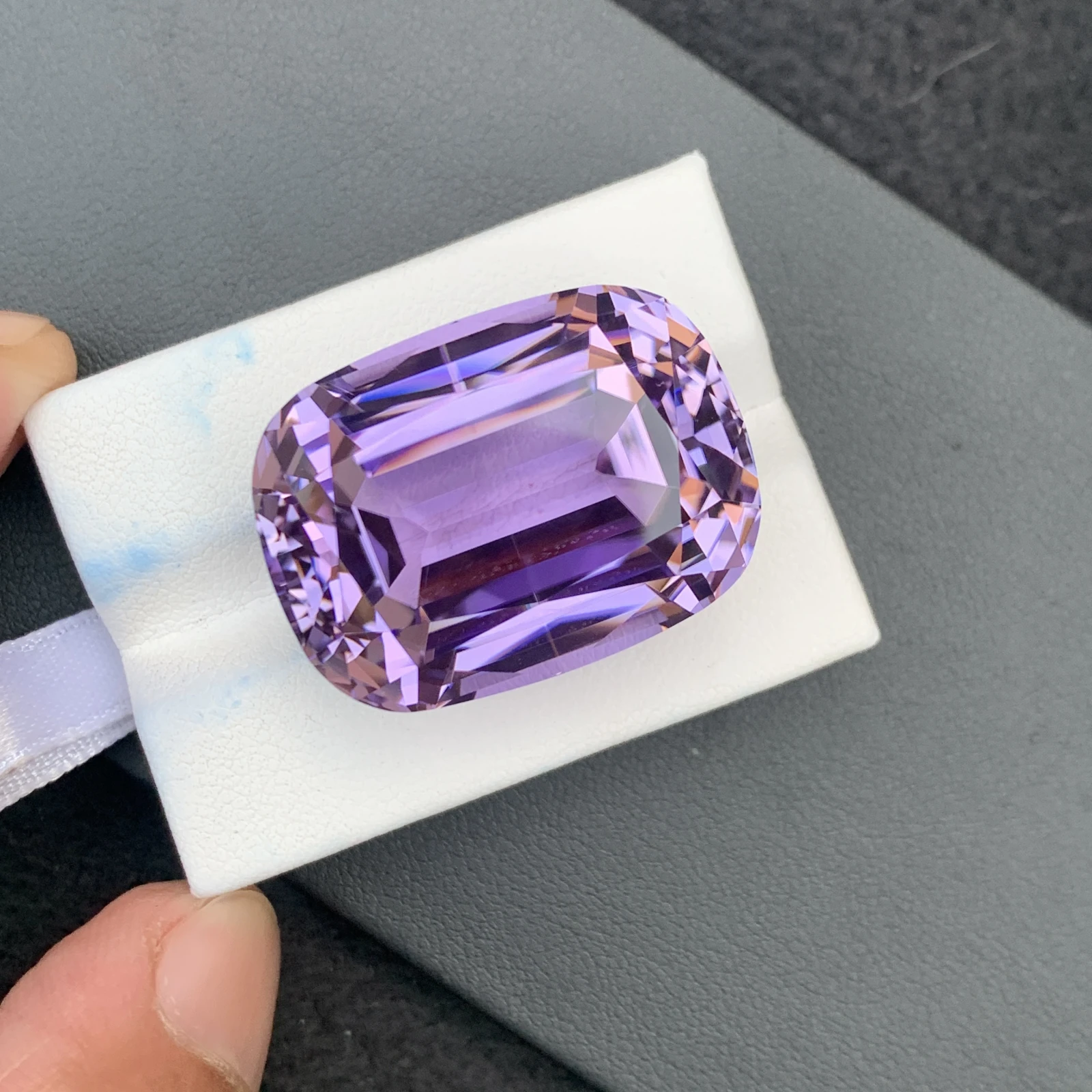 95.24 carat Unheated Natural Purple Kunizte Cushion Shape Loose Gemstone from Afghanisan