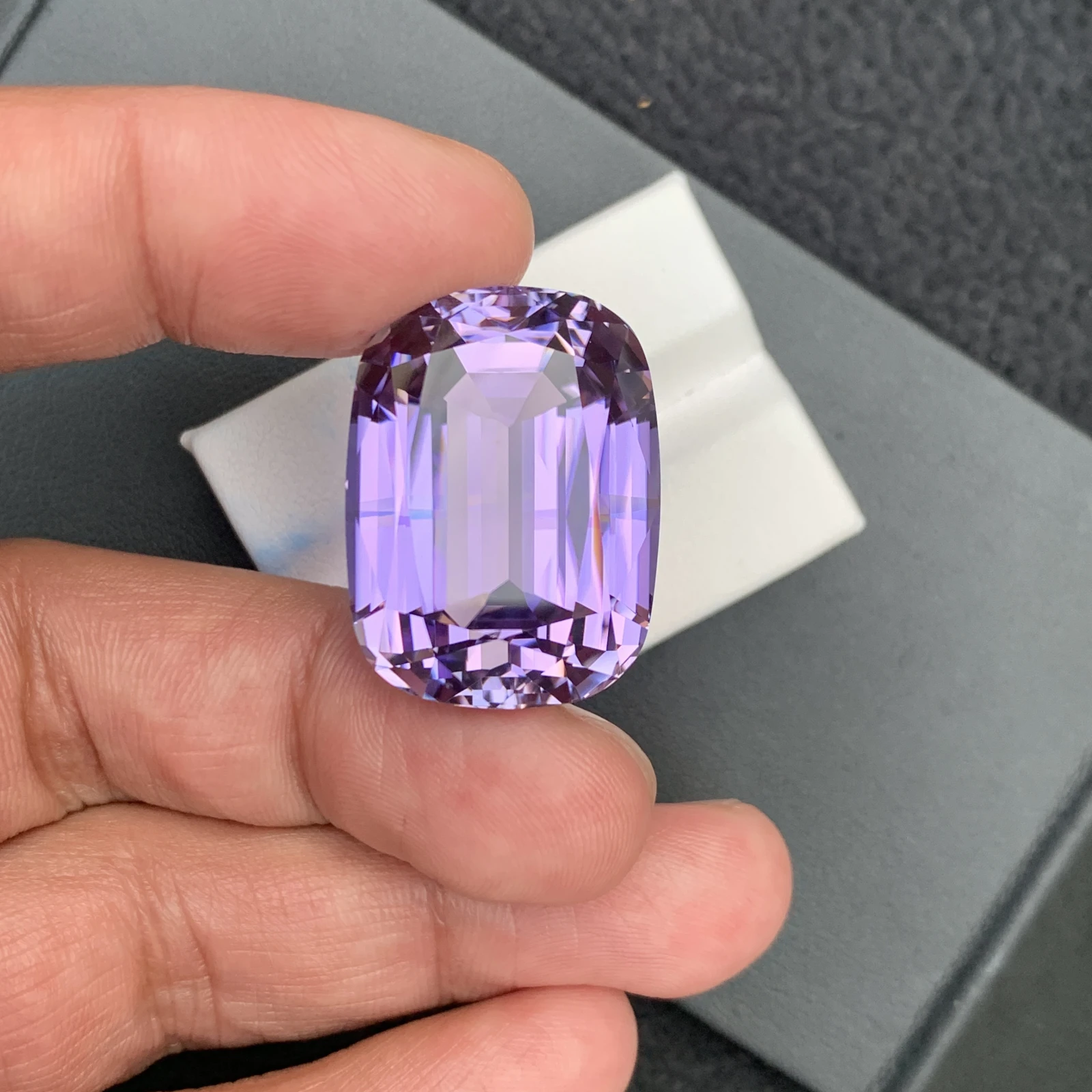 95.24 carat Unheated Natural Purple Kunizte Cushion Shape Loose Gemstone from Afghanisan