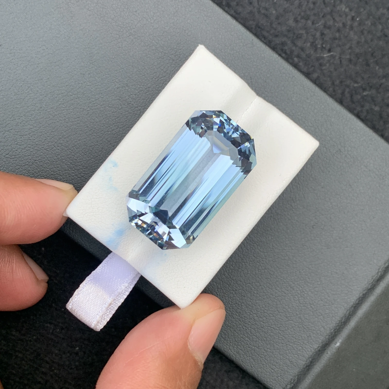 71.90 carat Unheated Natural Aqua Blue Kunzite Octagon Shape Loose Gemstone from Afghanistan