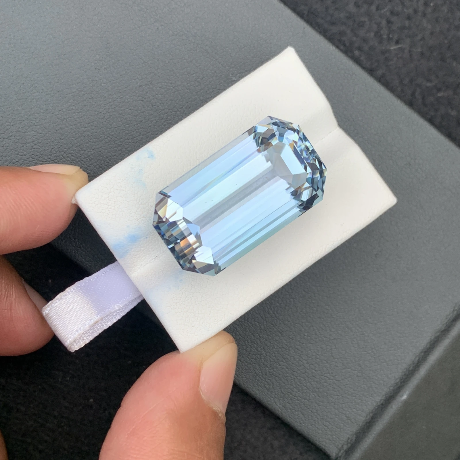 71.90 carat Unheated Natural Aqua Blue Kunzite Octagon Shape Loose Gemstone from Afghanistan