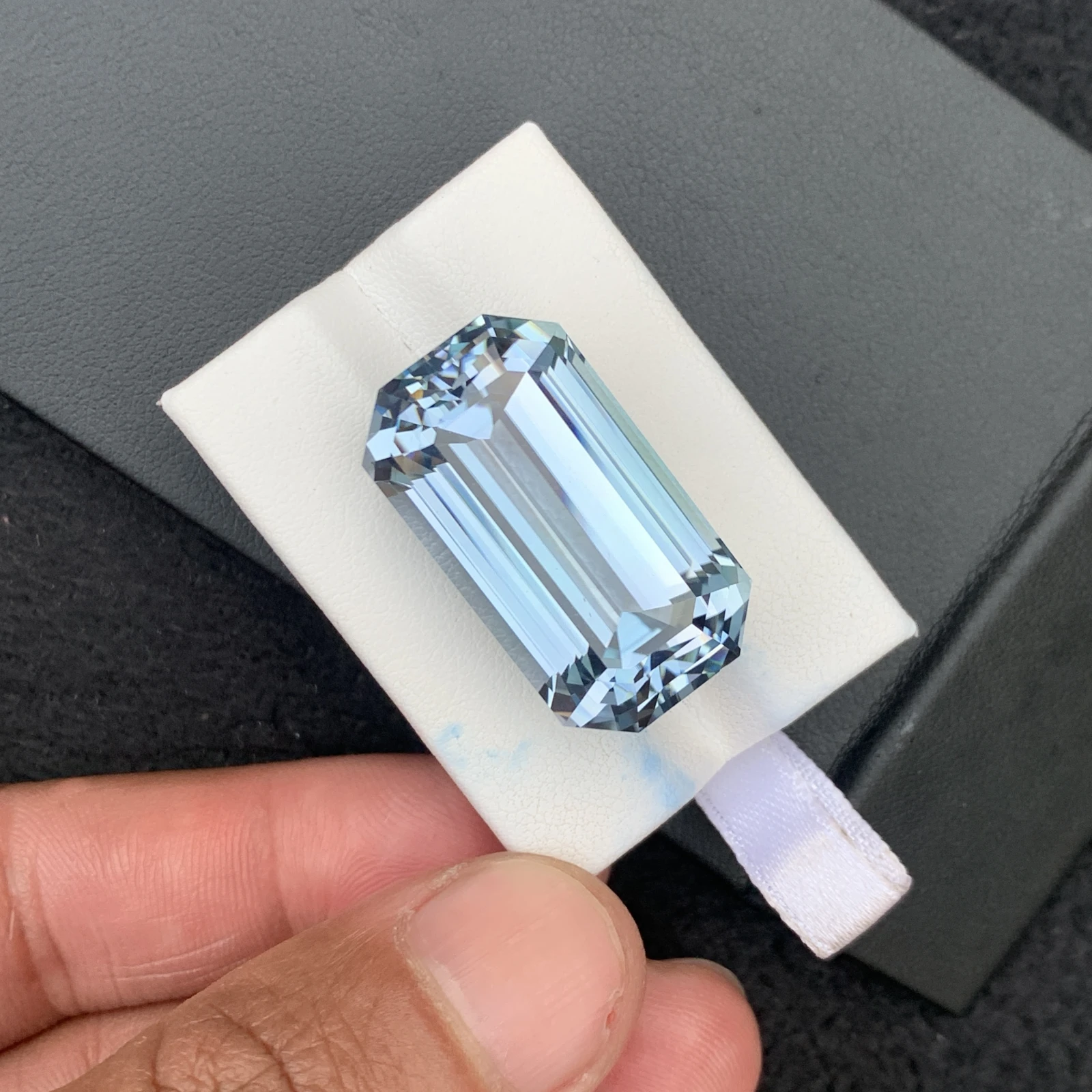 71.90 carat Unheated Natural Aqua Blue Kunzite Octagon Shape Loose Gemstone from Afghanistan