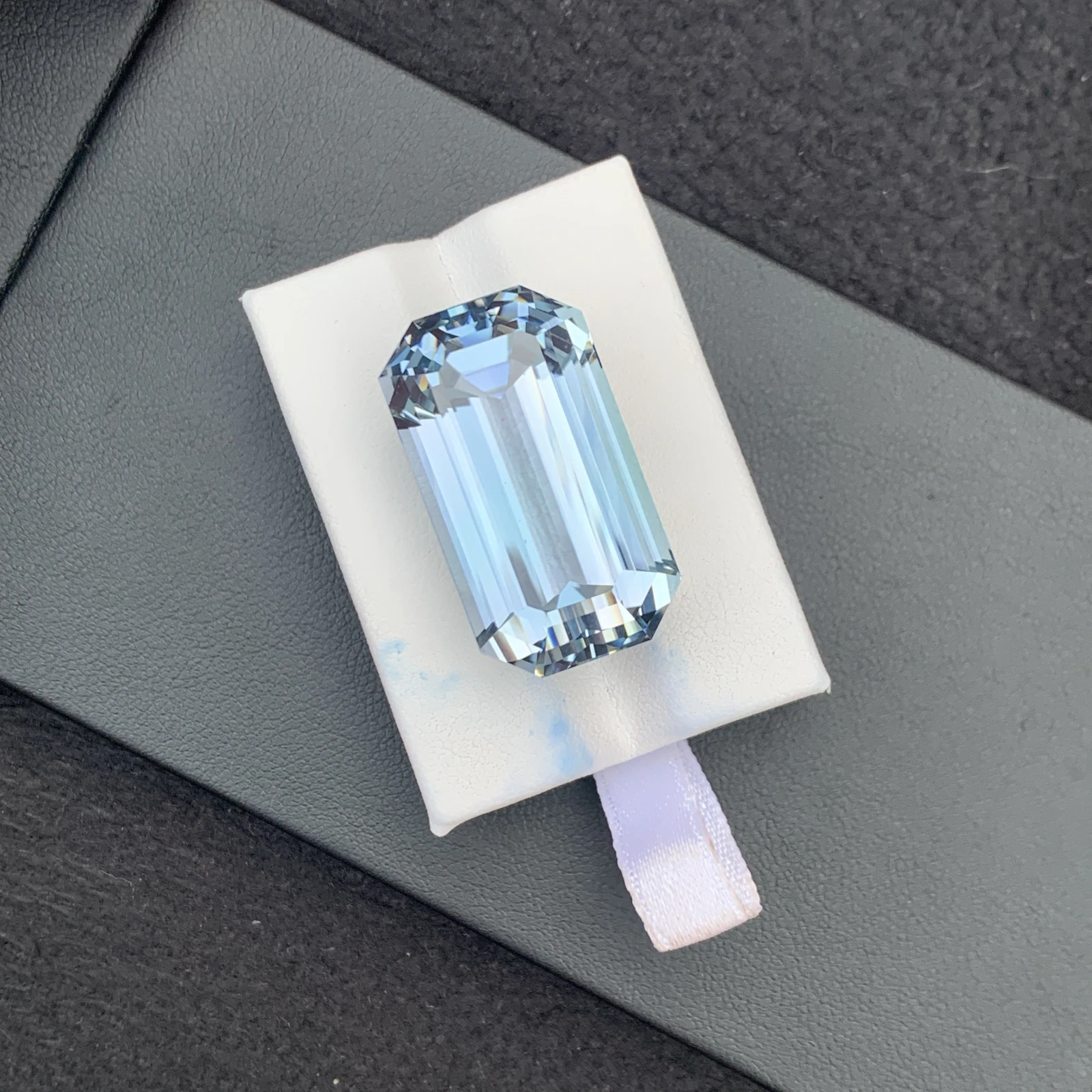 71.90 carat Unheated Natural Aqua Blue Kunzite Octagon Shape Loose Gemstone from Afghanistan