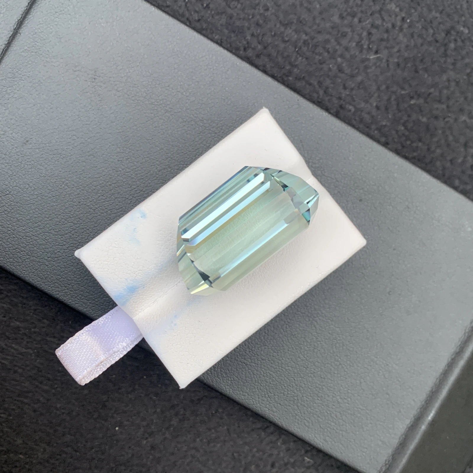 71.90 carat Unheated Natural Aqua Blue Kunzite Octagon Shape Loose Gemstone from Afghanistan