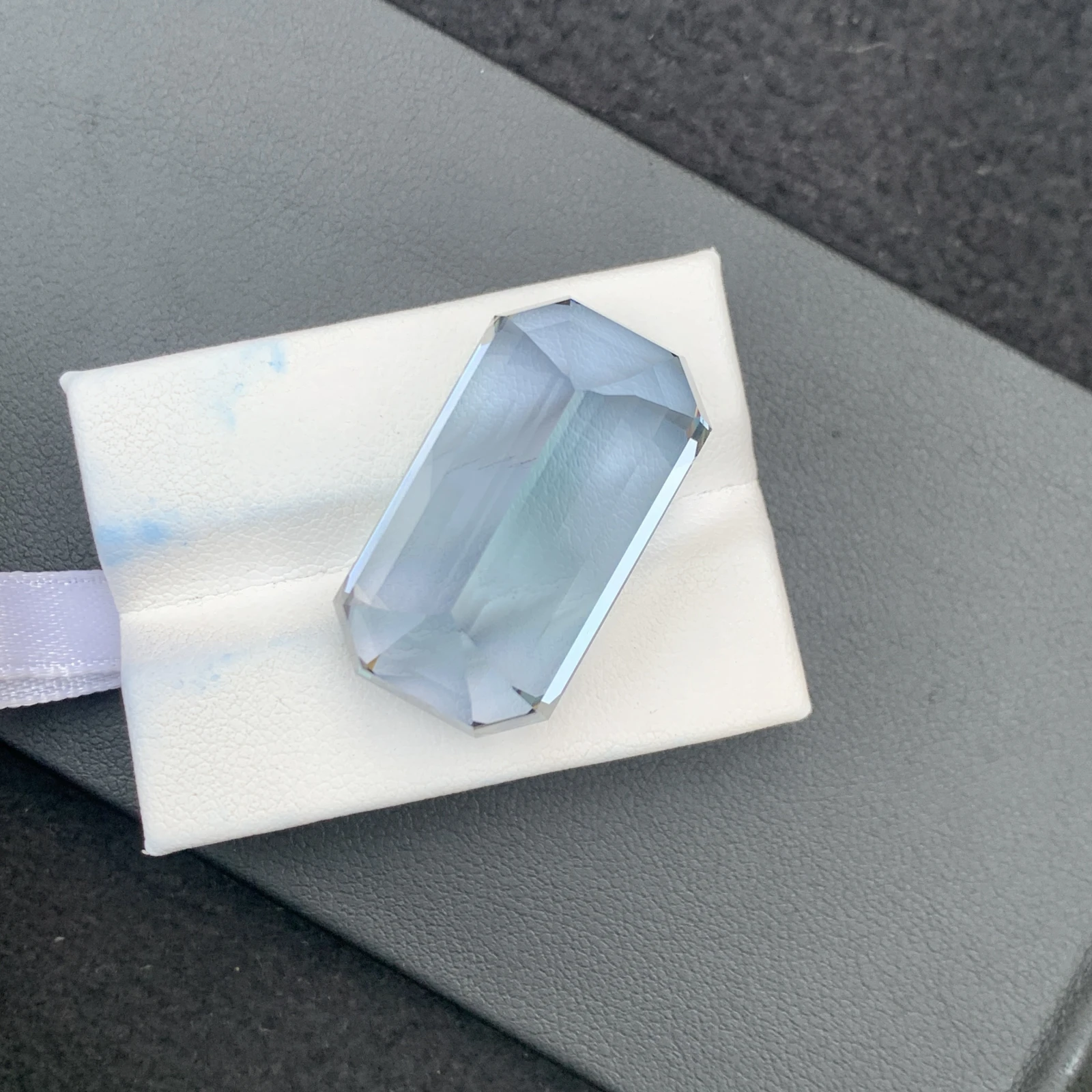 71.90 carat Unheated Natural Aqua Blue Kunzite Octagon Shape Loose Gemstone from Afghanistan