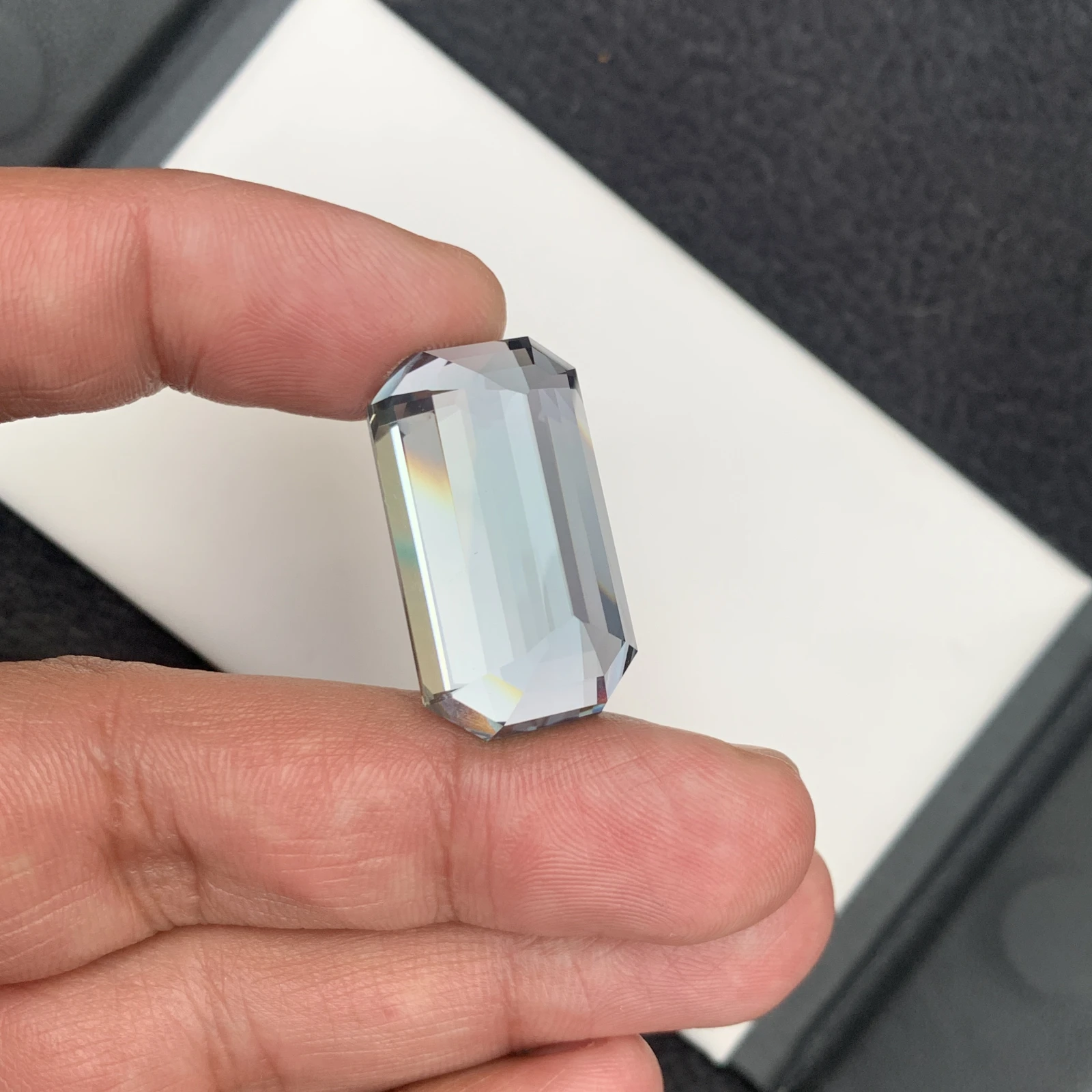 71.90 carat Unheated Natural Aqua Blue Kunzite Octagon Shape Loose Gemstone from Afghanistan